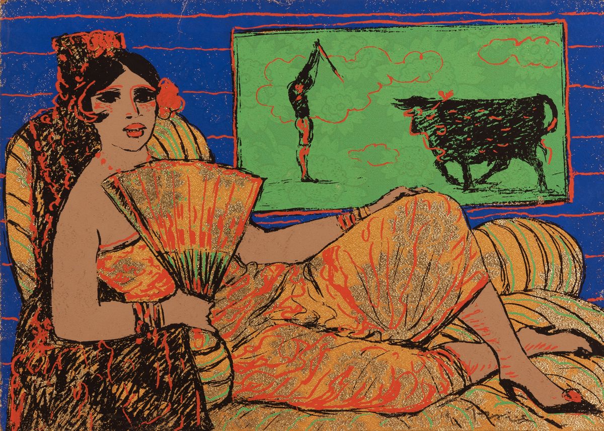Salvatore Fiume - Lotto di Due Serigrafie Odalische