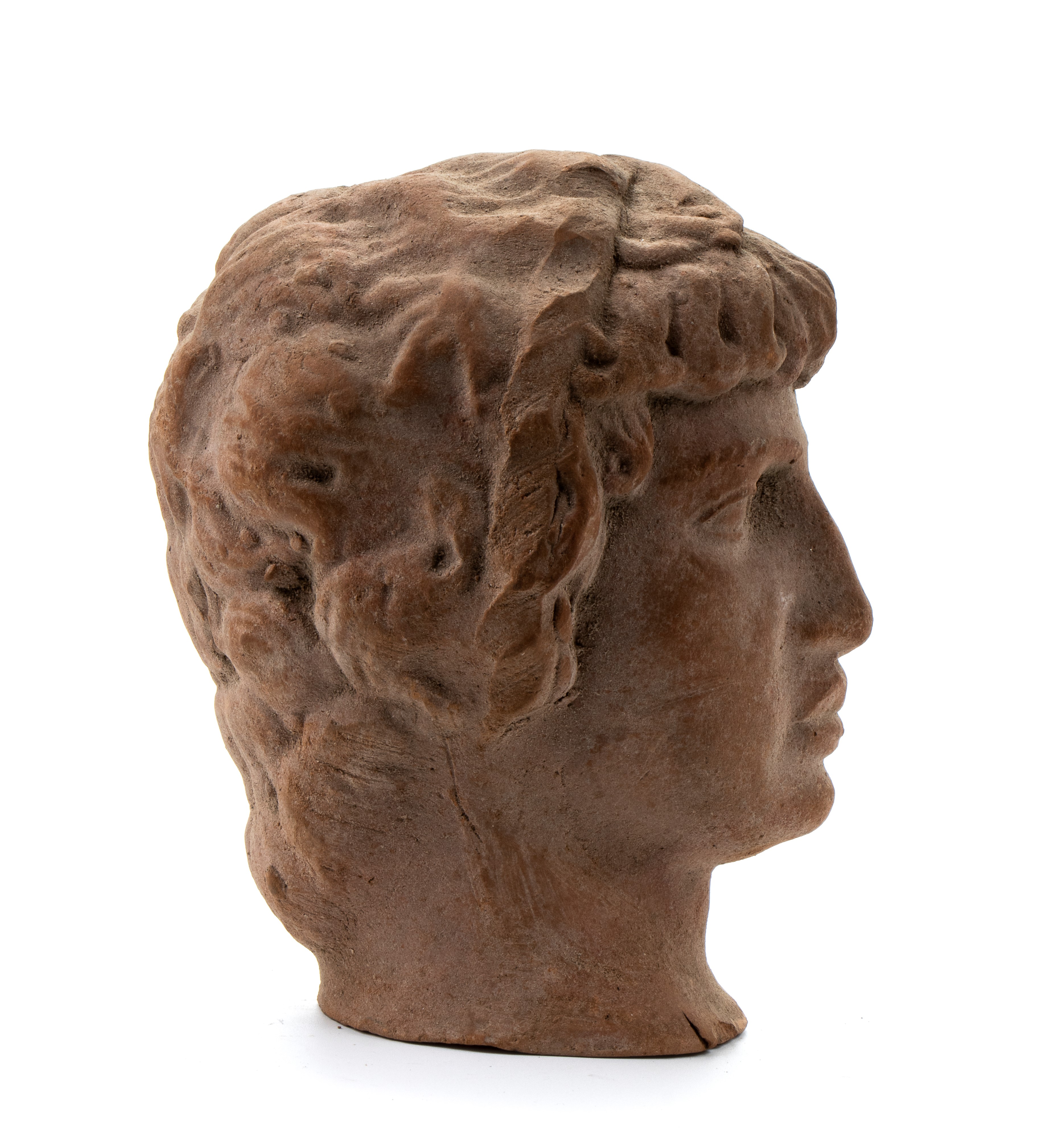 Antefissa in Terracotta con Testa Virile