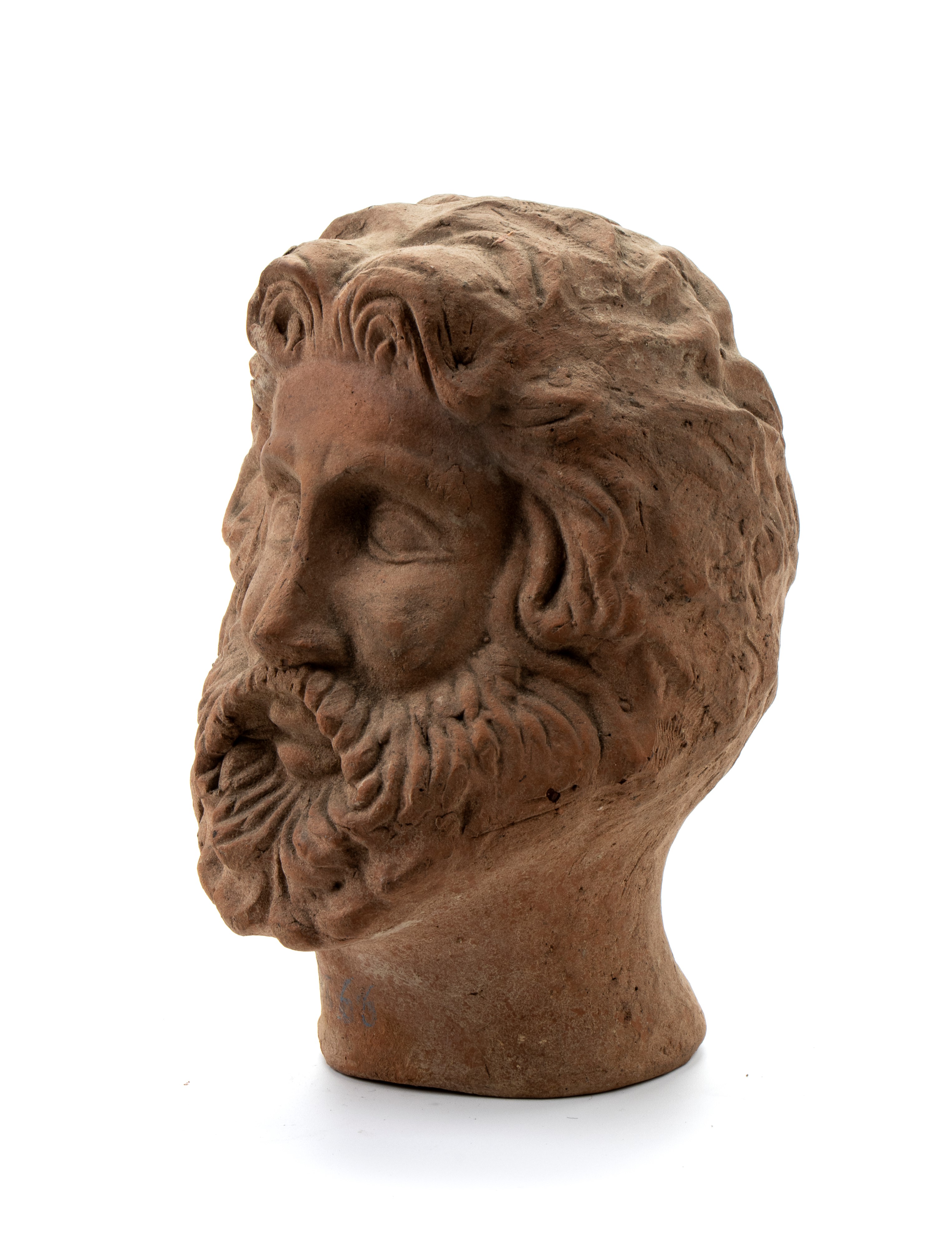 Antefissa in terracotta con testa di anziano