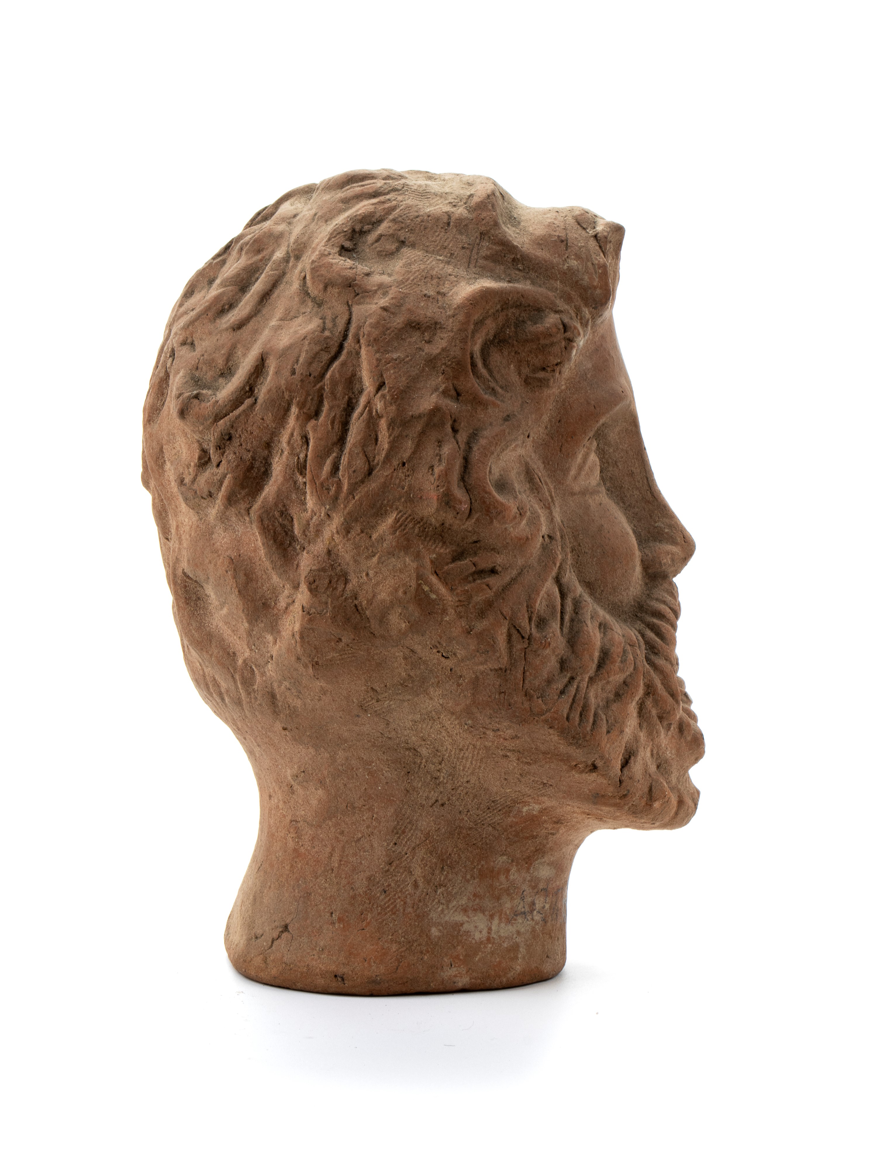 Antefissa in terracotta con testa di anziano