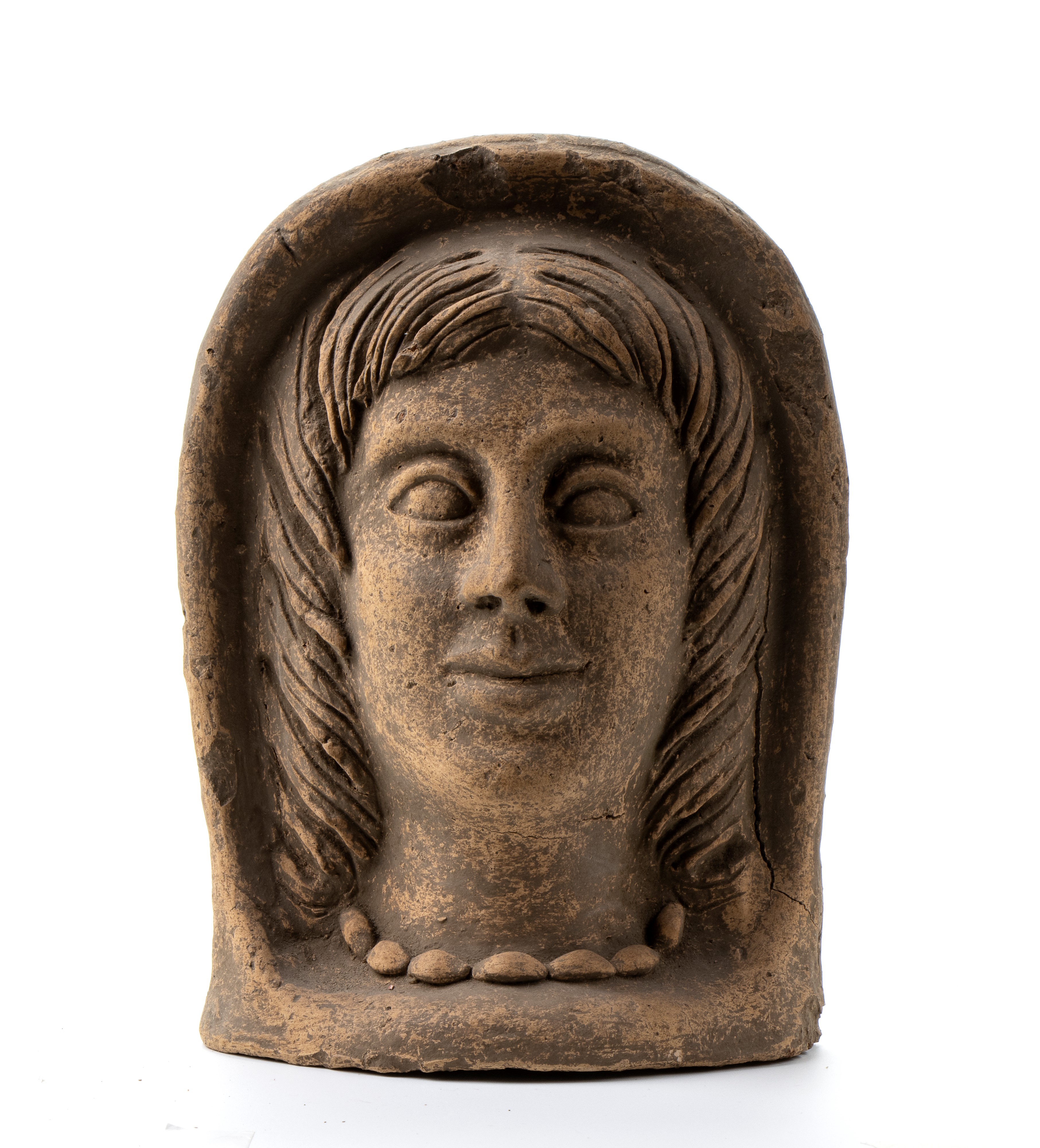 Lotto di tre antefisse in terracotta