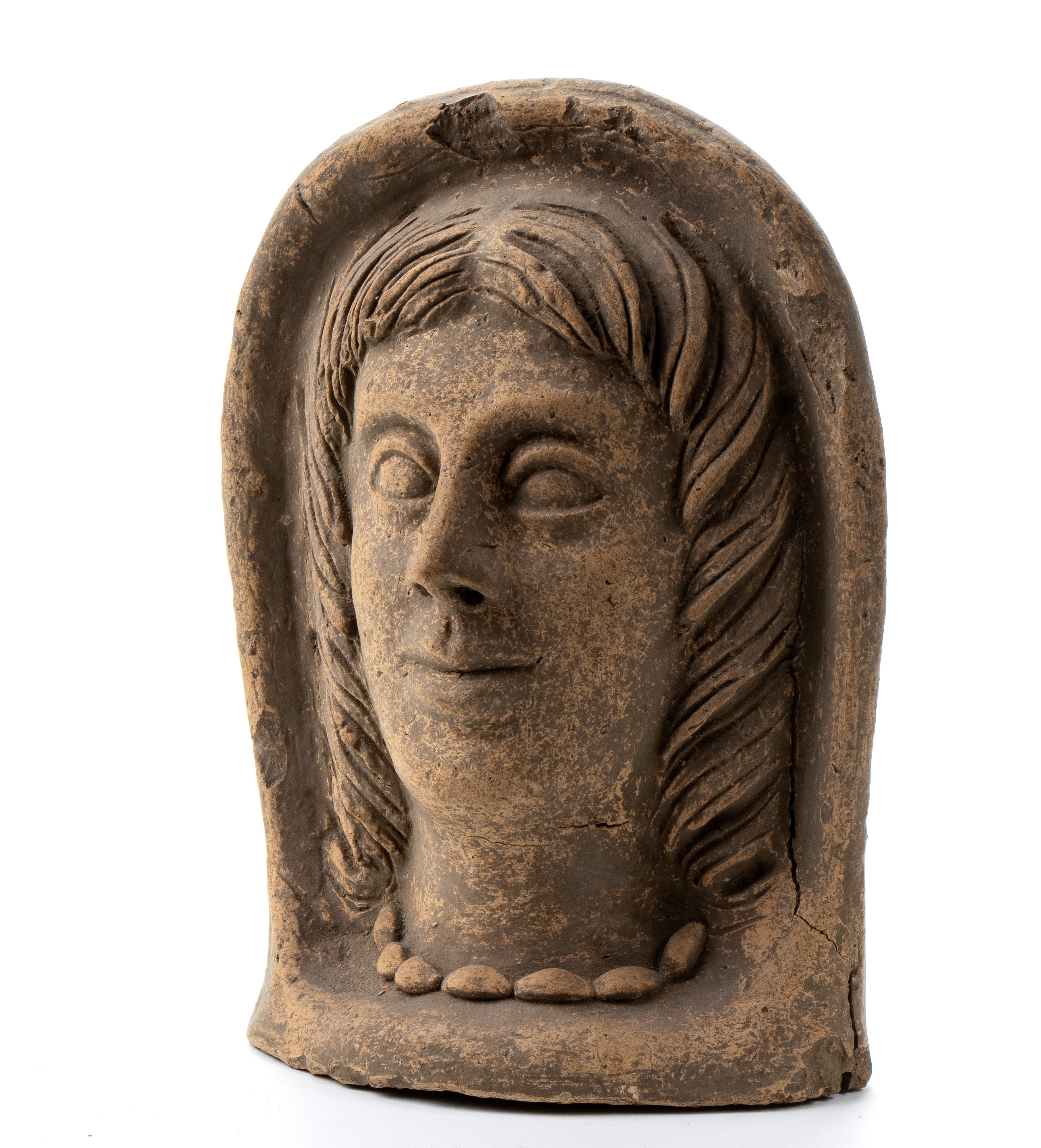 Lotto di tre antefisse in terracotta