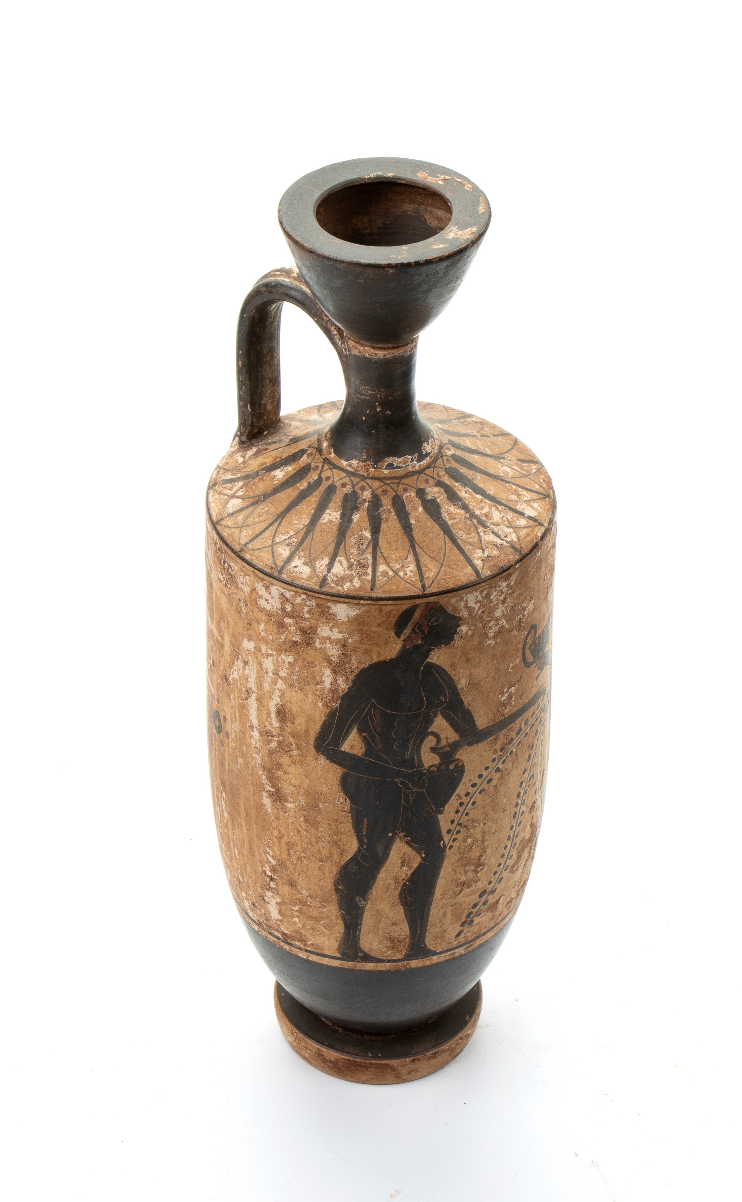 Oinochoe in ceramica arcaica a figure nere