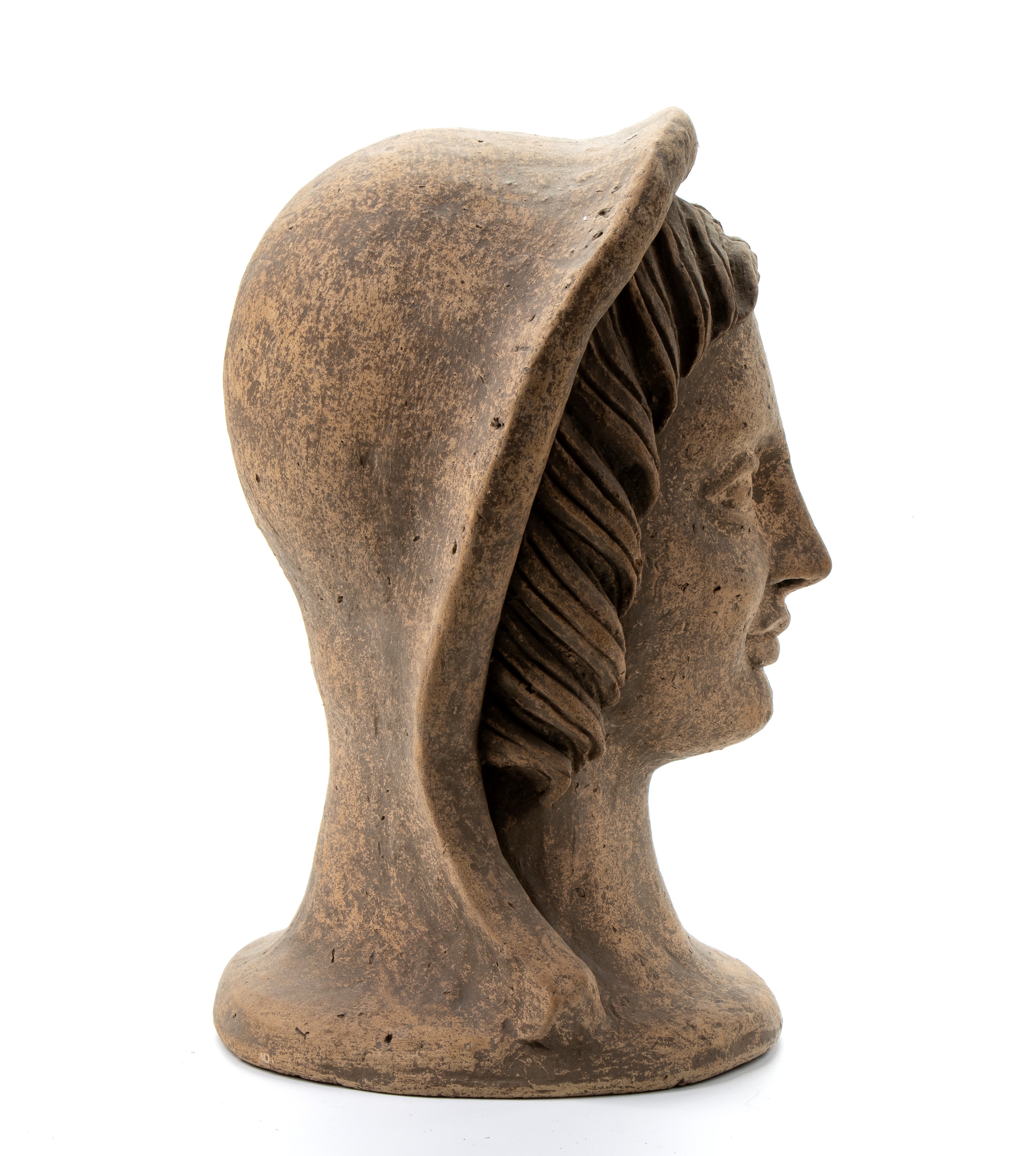 Antefissa in terracotta rappresentante testa di figura muliebre