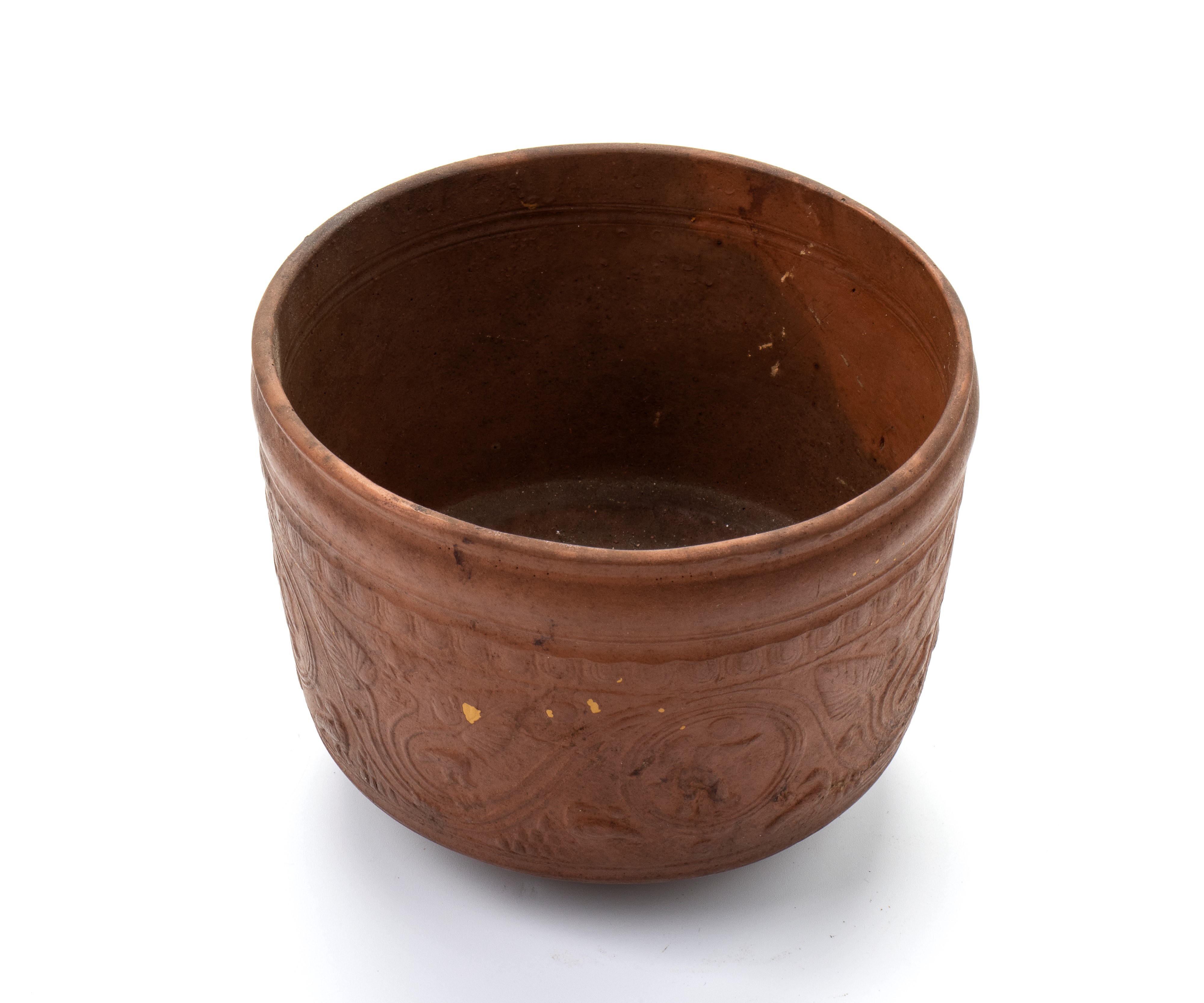 Coppa in Ceramica "sigillata" con Decoro a Racemi Fioriti Abitati (figure di Uccelli e Hermes)