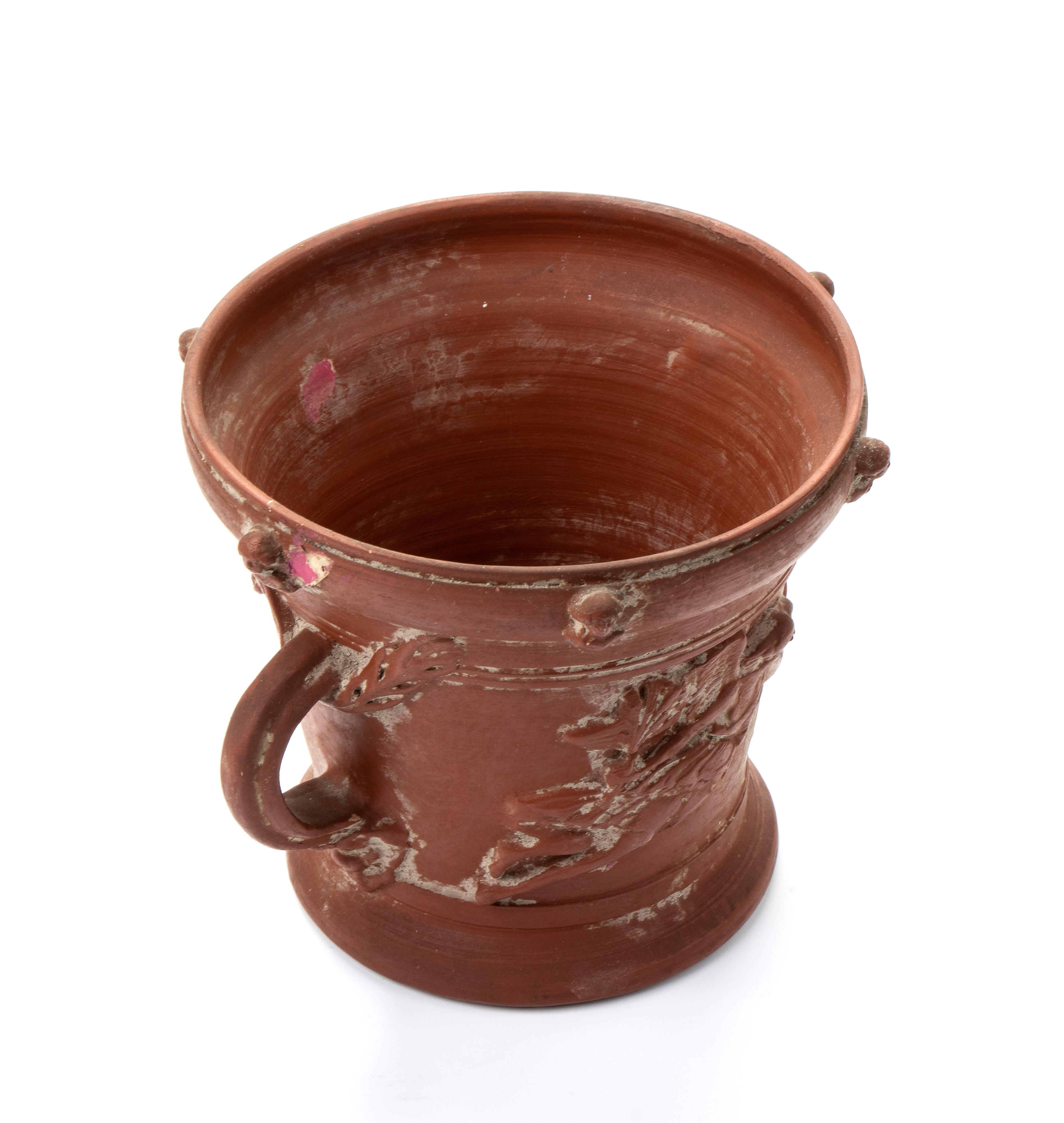 Vaso monoansato in ceramica "sigillata" rossa
