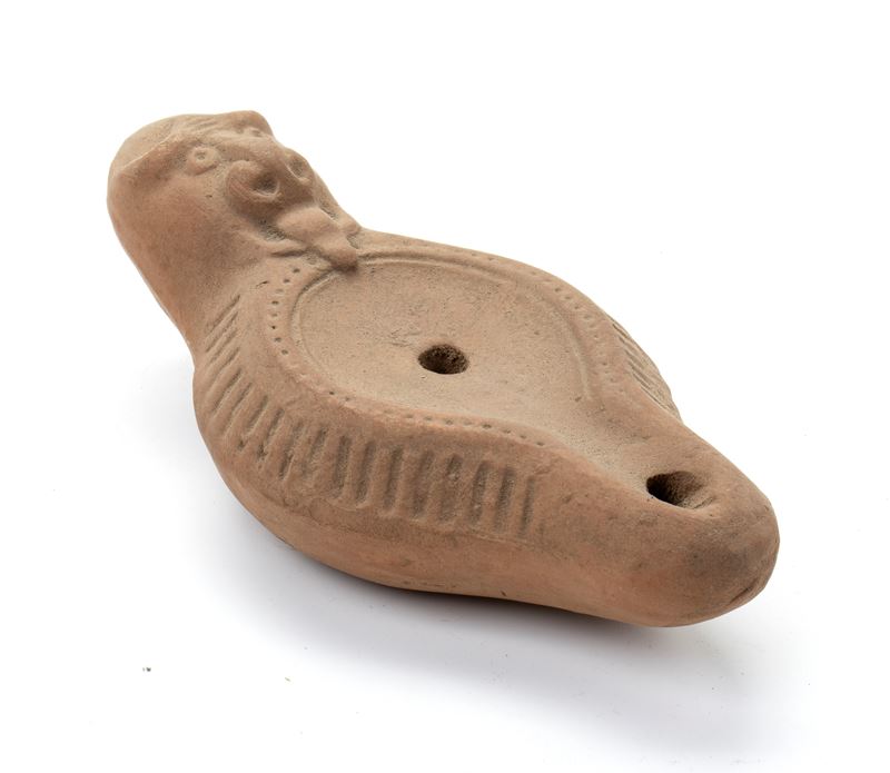 Lucerna in Terracotta con Mascherone