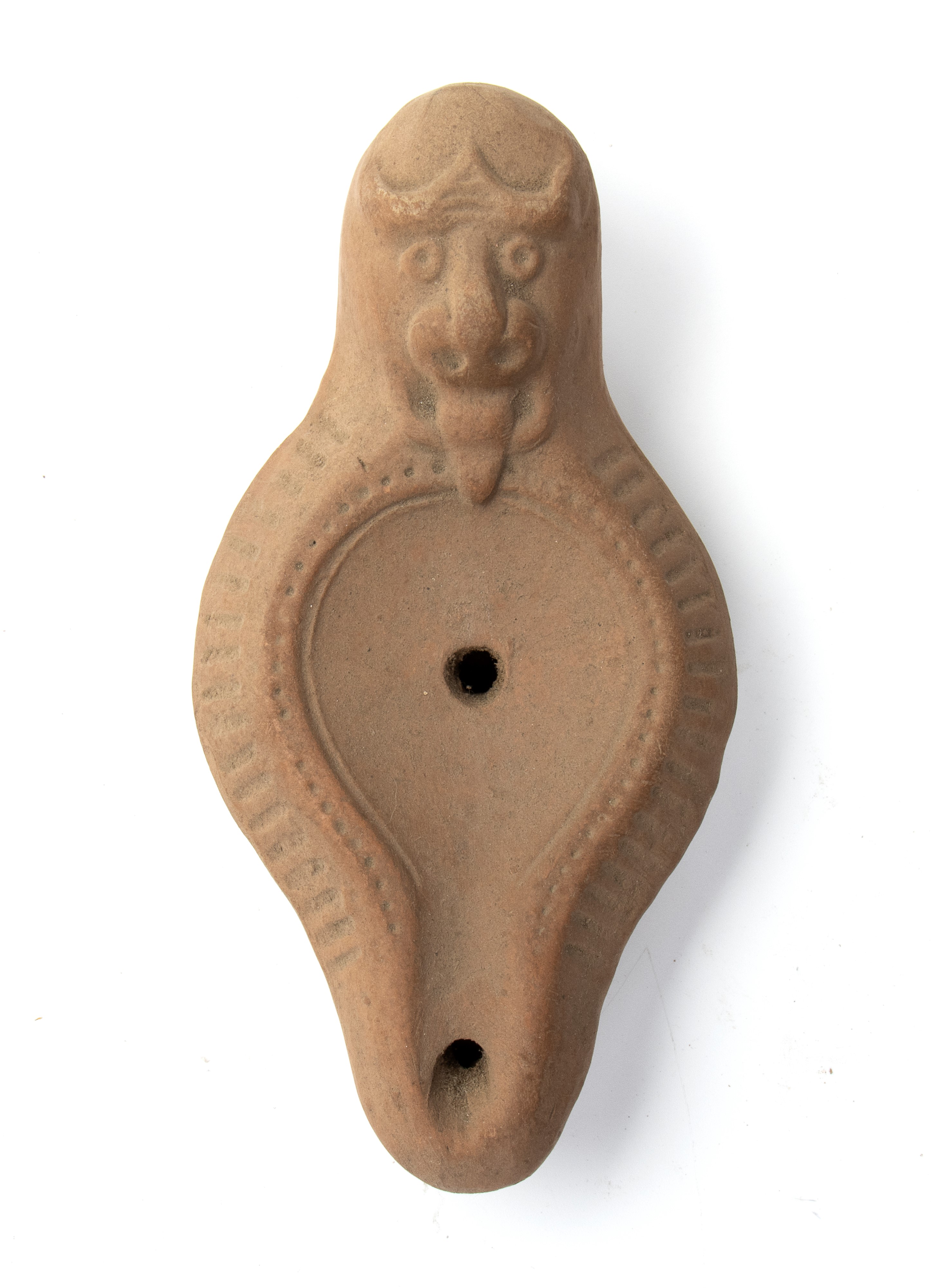 Lucerna in Terracotta con Mascherone