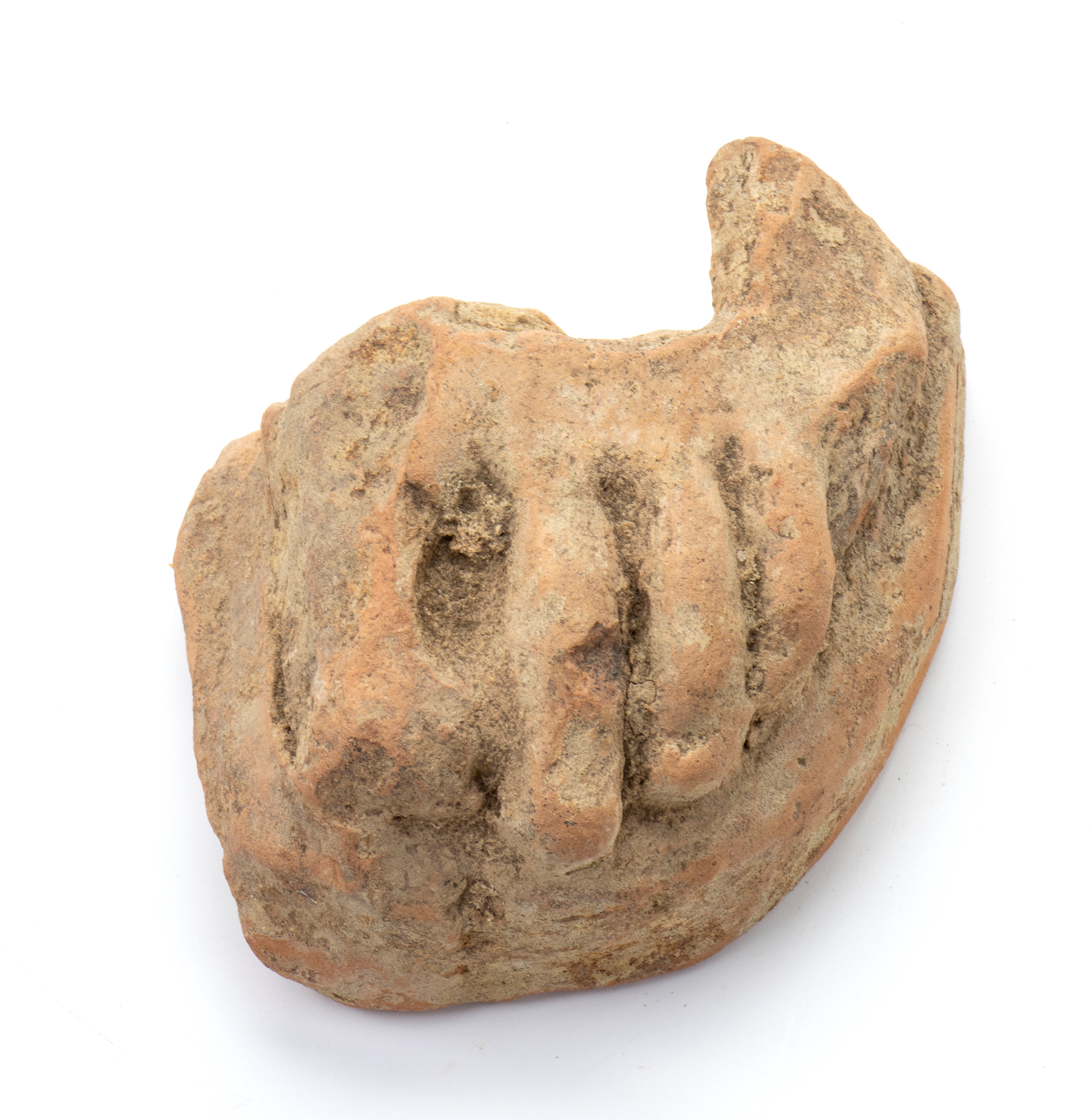 Frammento di piede in terracotta
