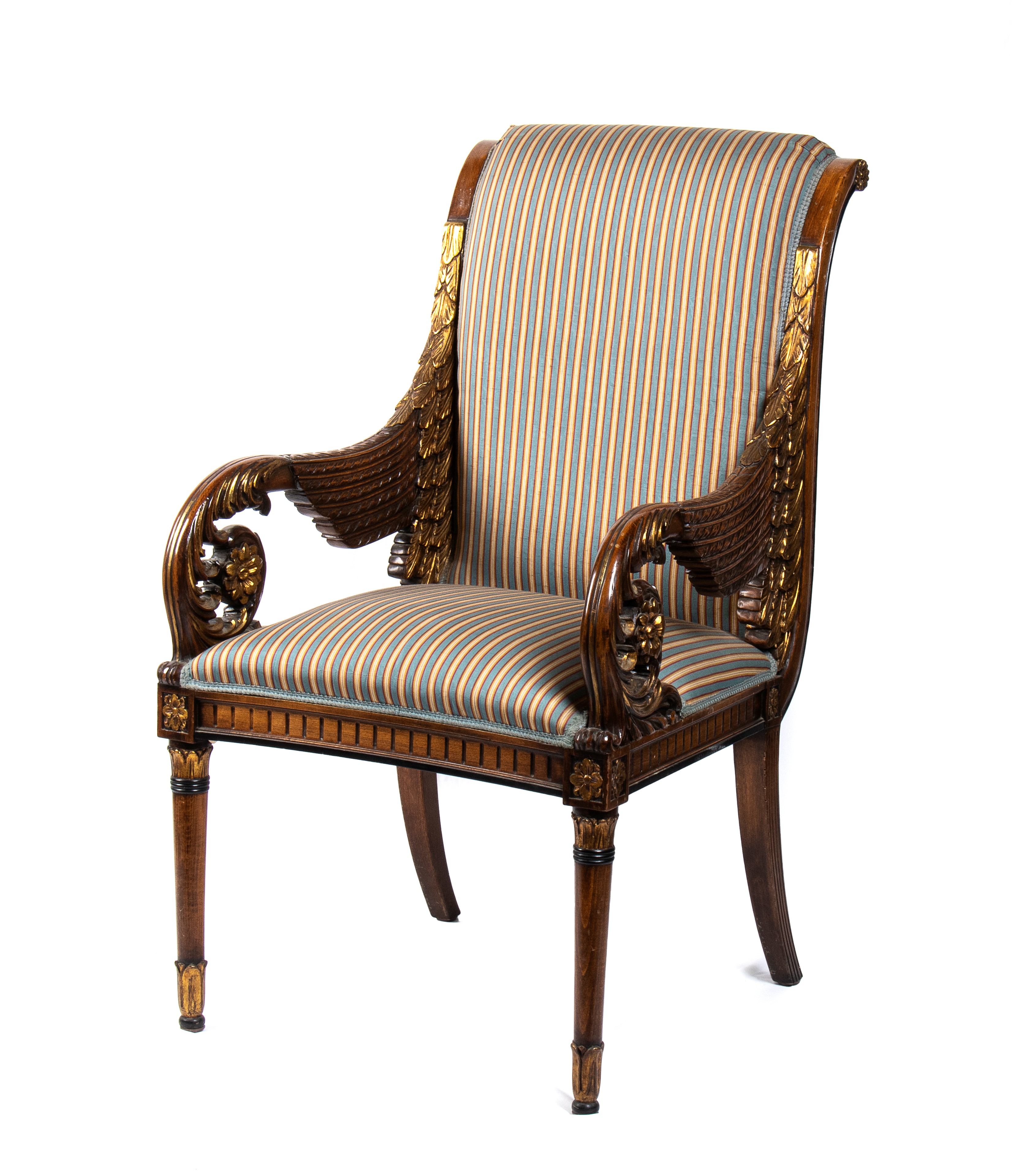 Coppia di due sedie capotavola stile Retour d'Egypte