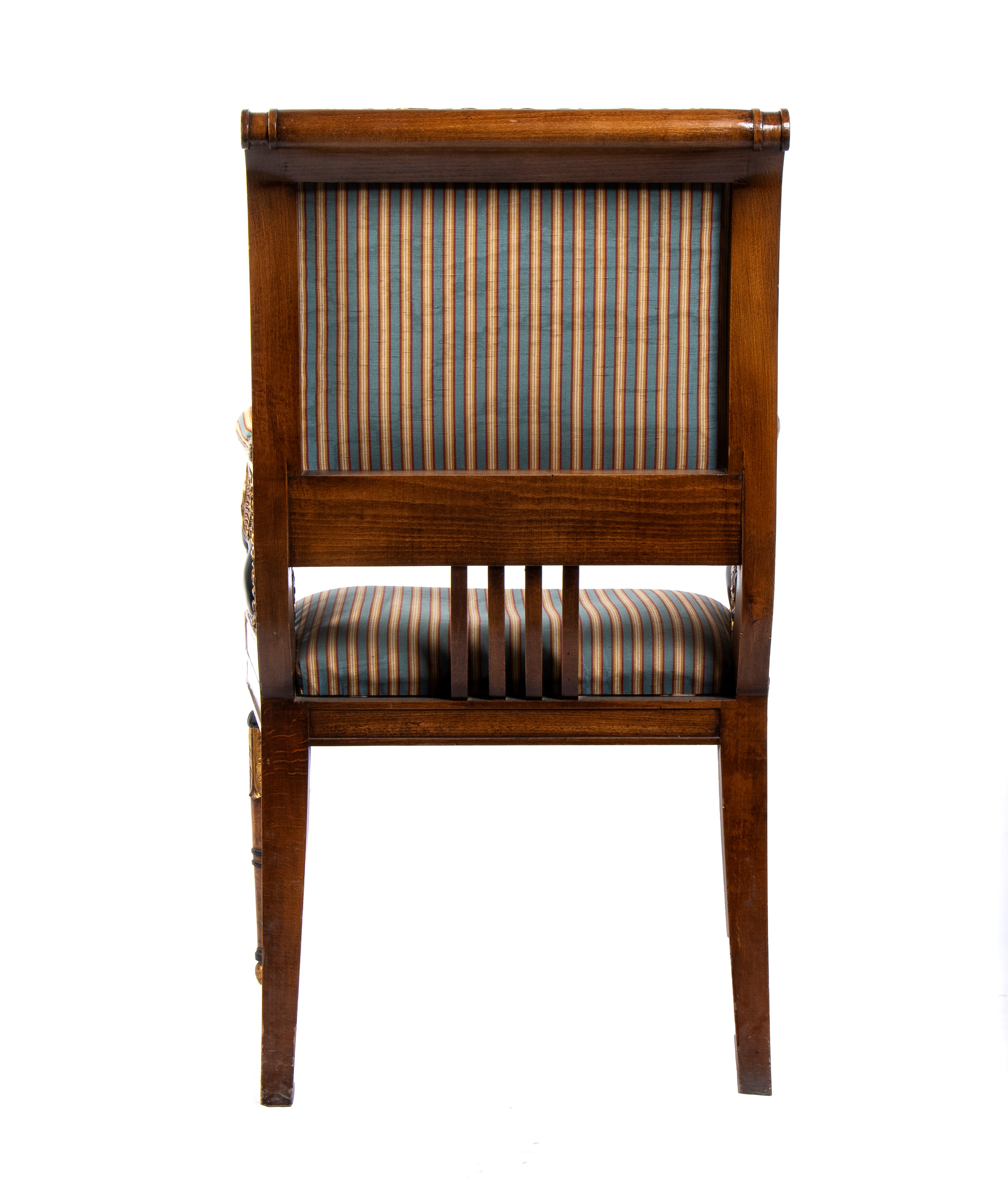 Coppia di due sedie capotavola stile Retour d'Egypte