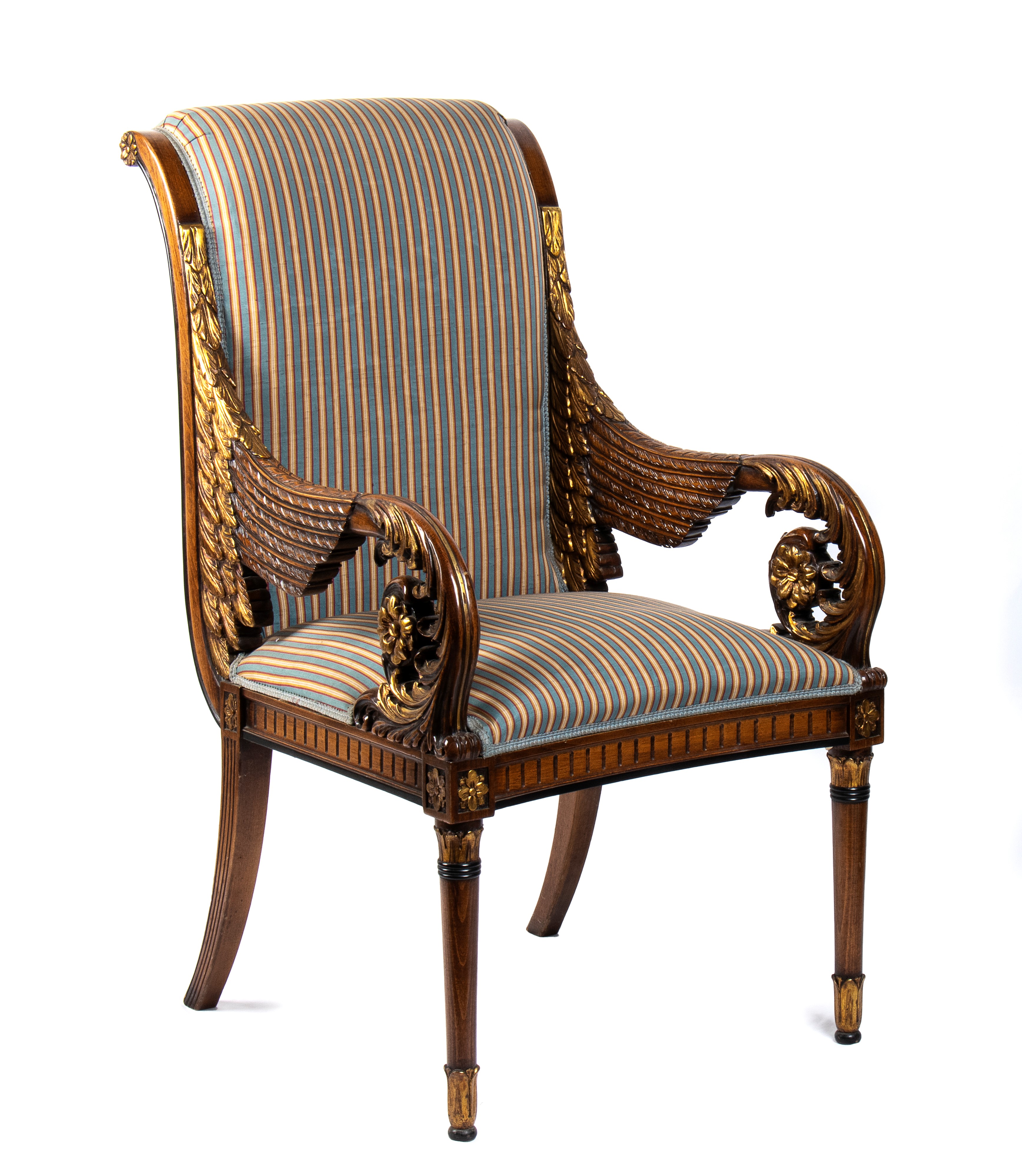 Coppia di due sedie capotavola stile Retour d'Egypte