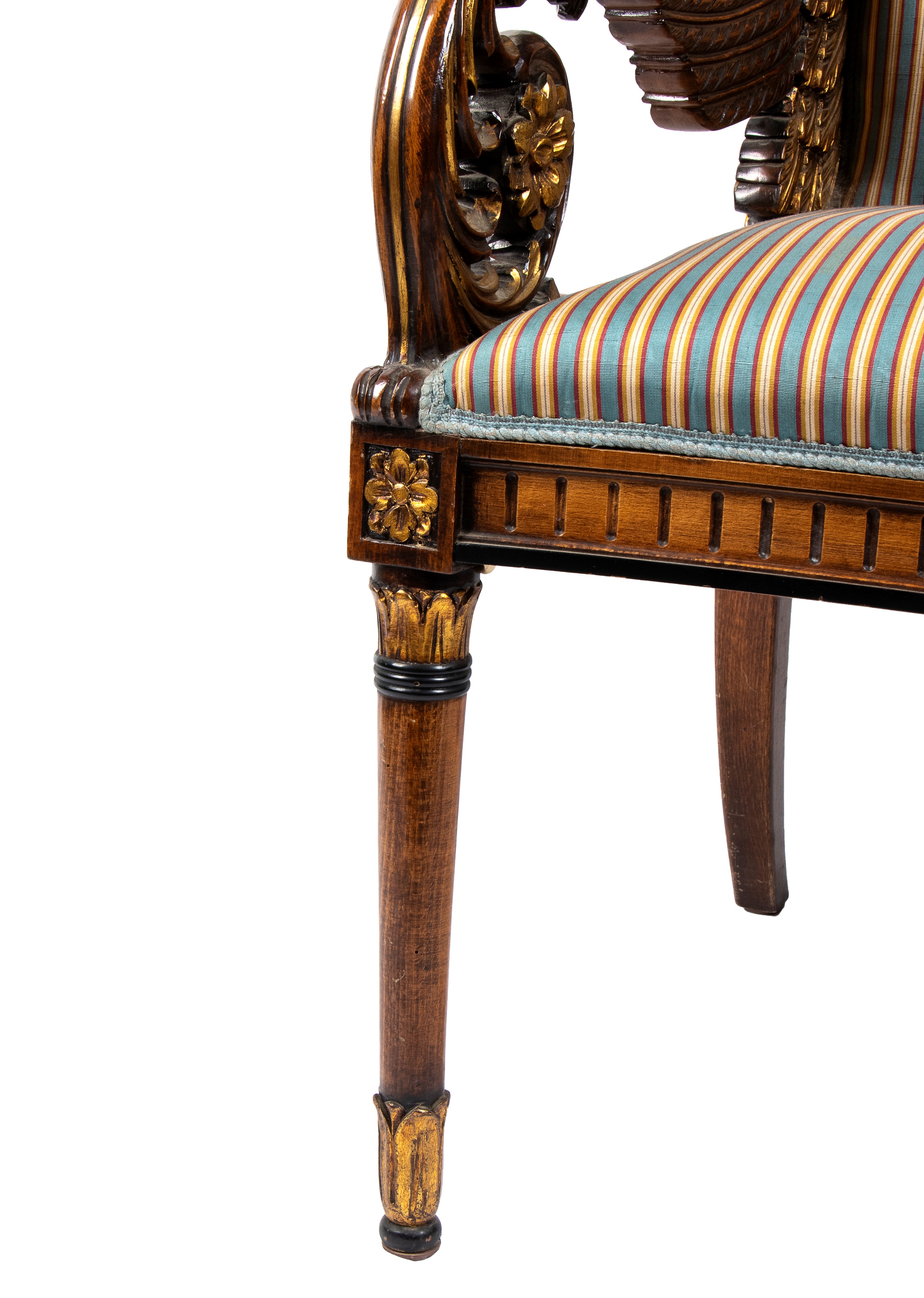 Coppia di due sedie capotavola stile Retour d'Egypte