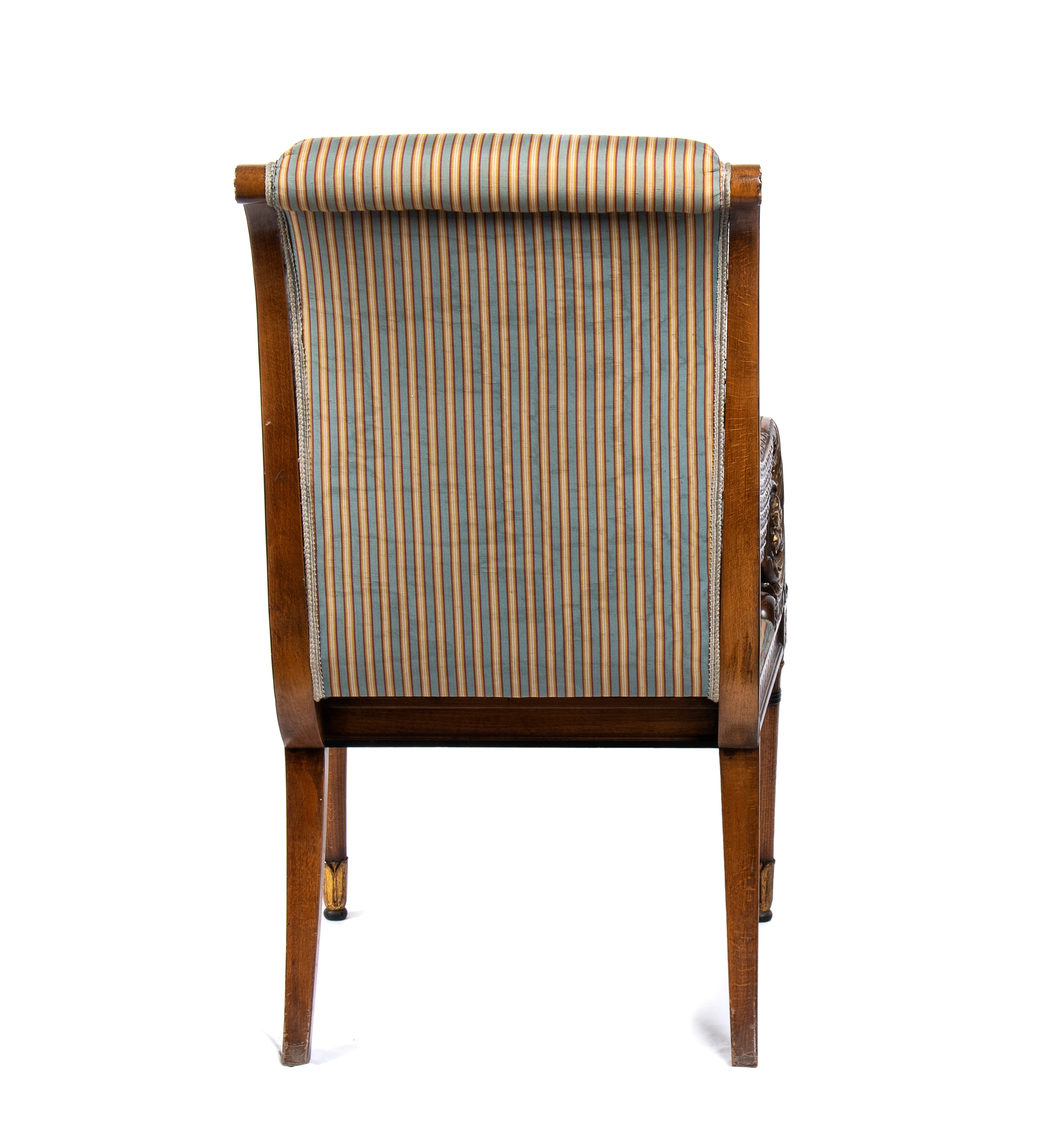 Coppia di due sedie capotavola stile Retour d'Egypte