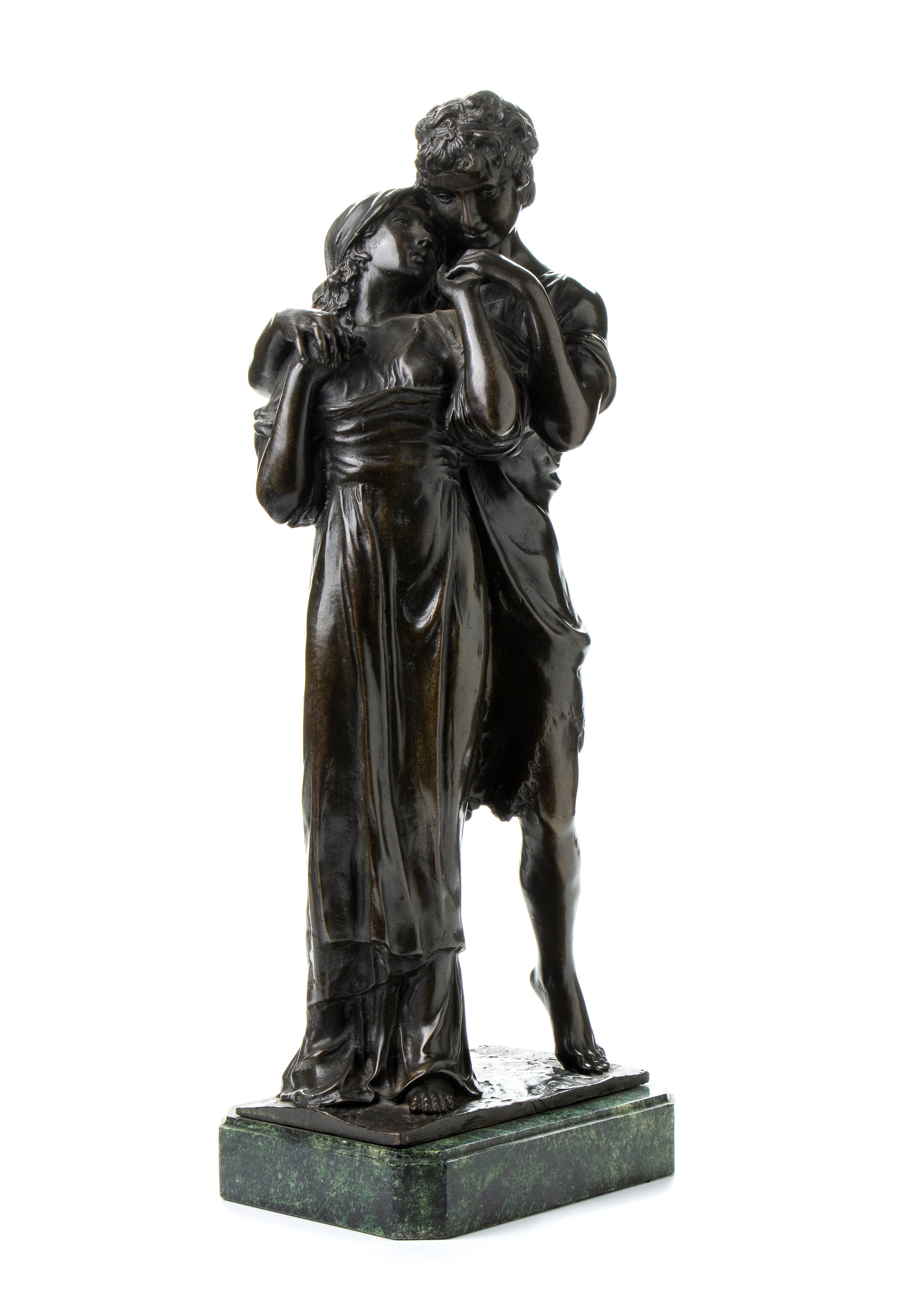 Scultura in bronzo raffigurante amanti