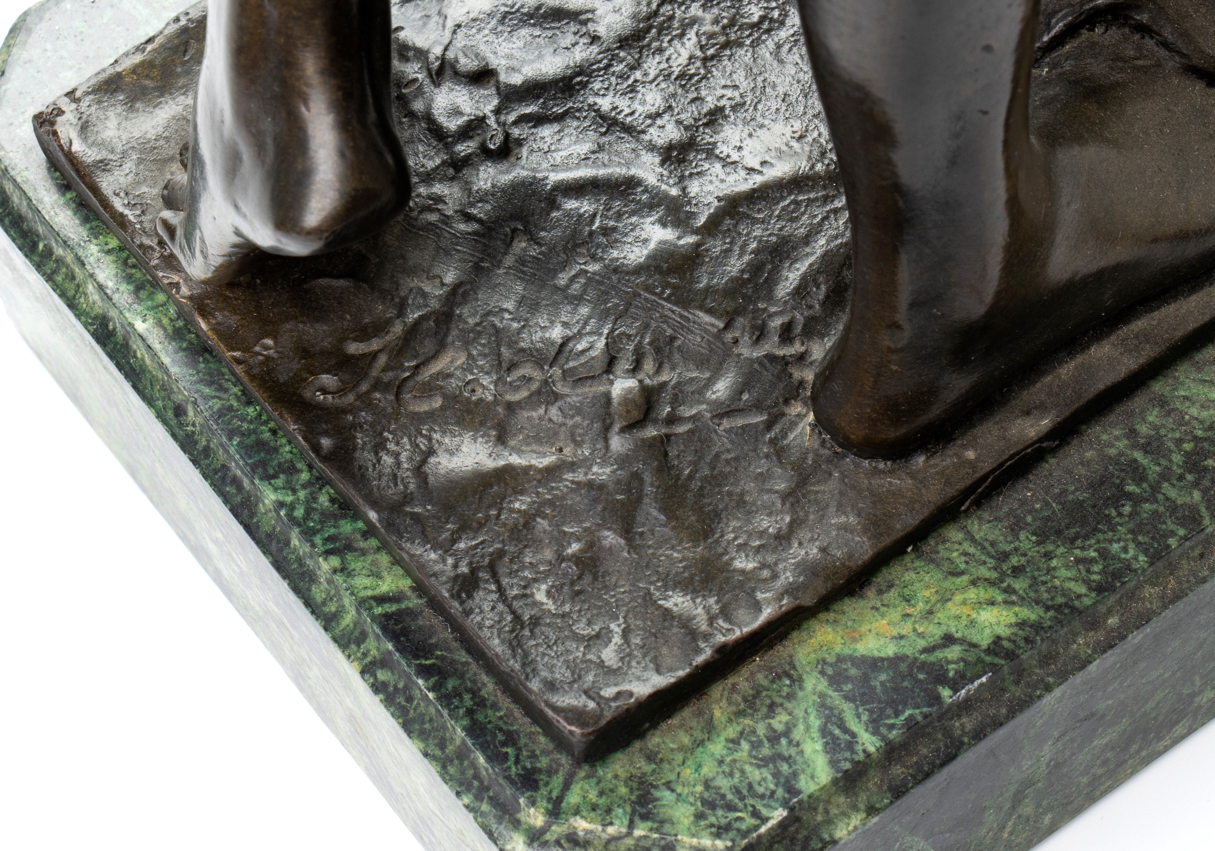 Scultura in bronzo raffigurante amanti