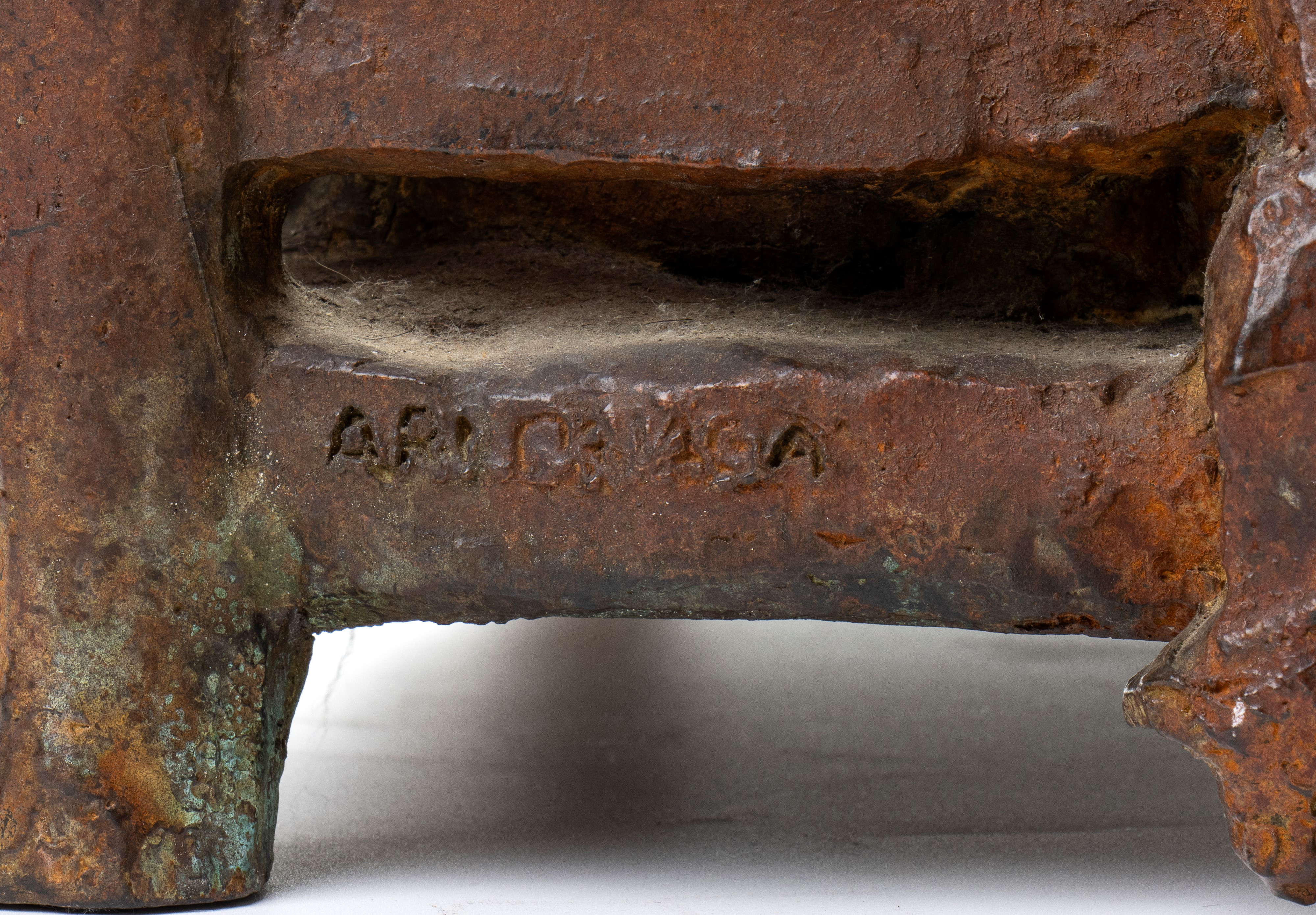 Scultura in bronzo brunito riposo dall'amplesso