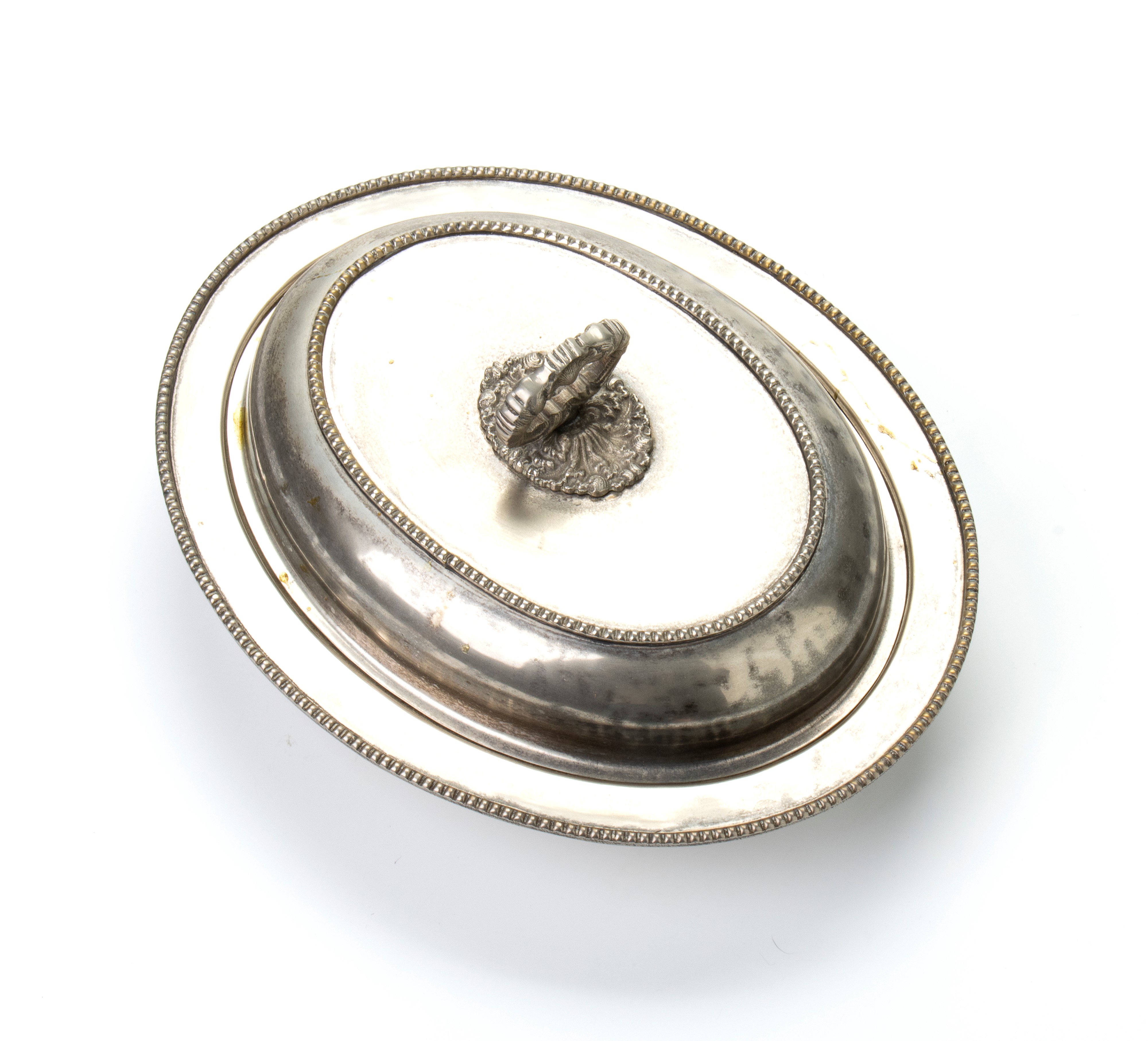 Scaldavivande in metallo argentato