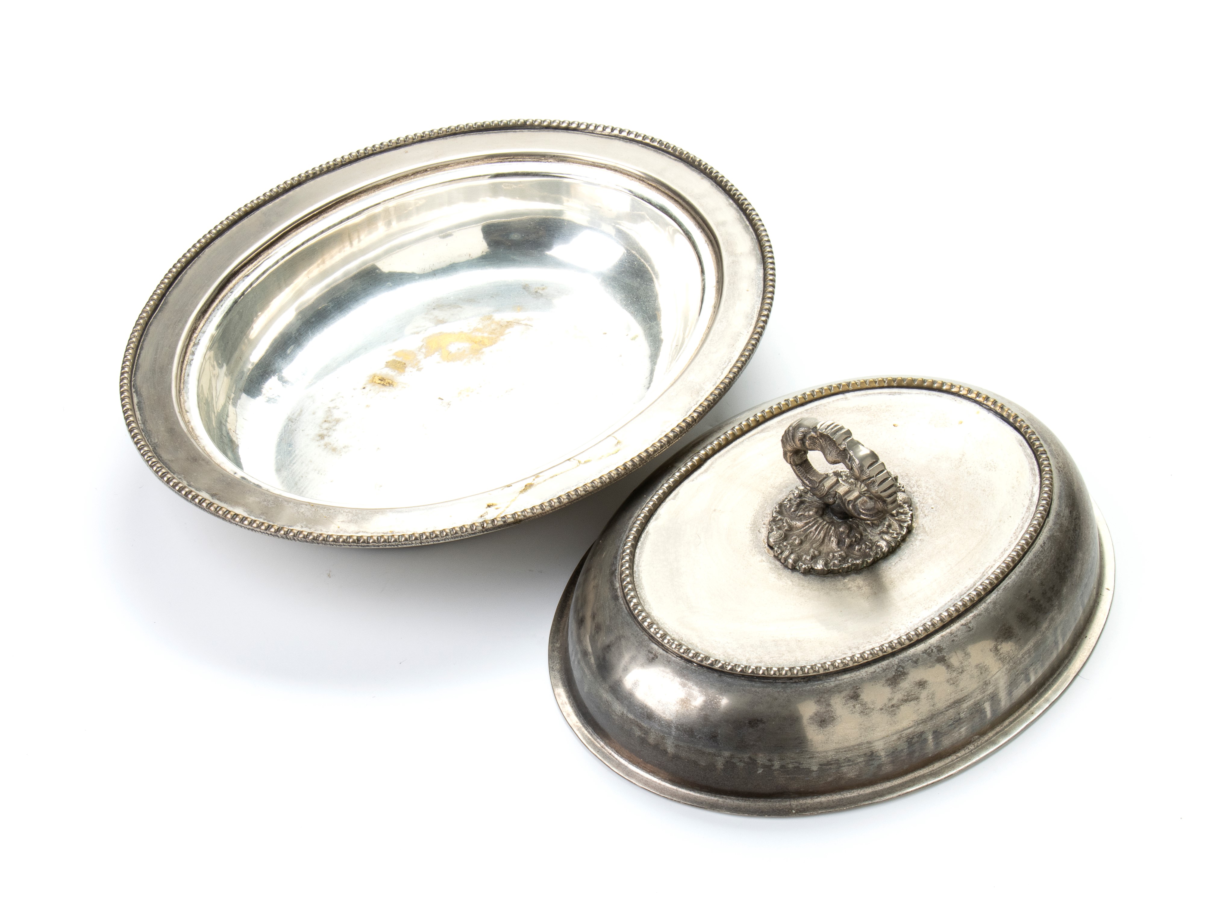 Scaldavivande in metallo argentato