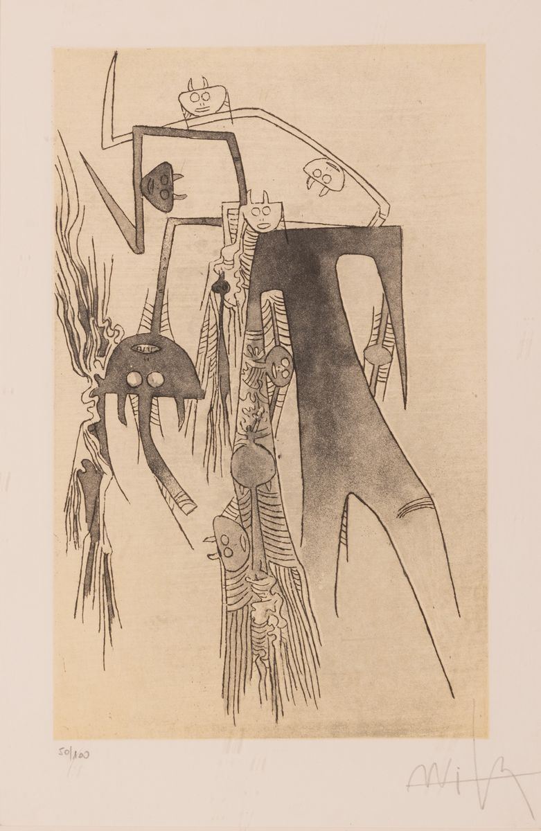 Wilfredo Lam - Composizione con Figure