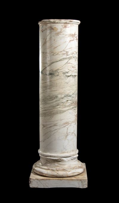 Tronco di Colonna in Marmo Calacatta
