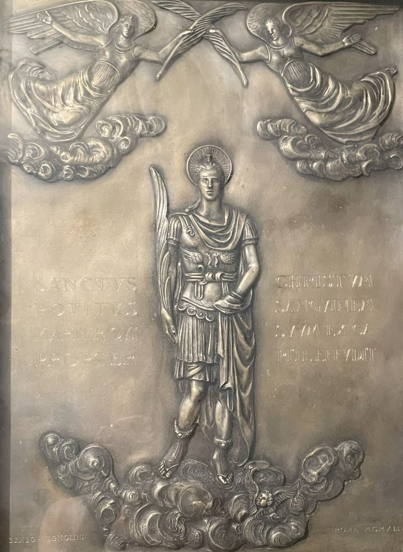 Piastra con effigie di San Potito