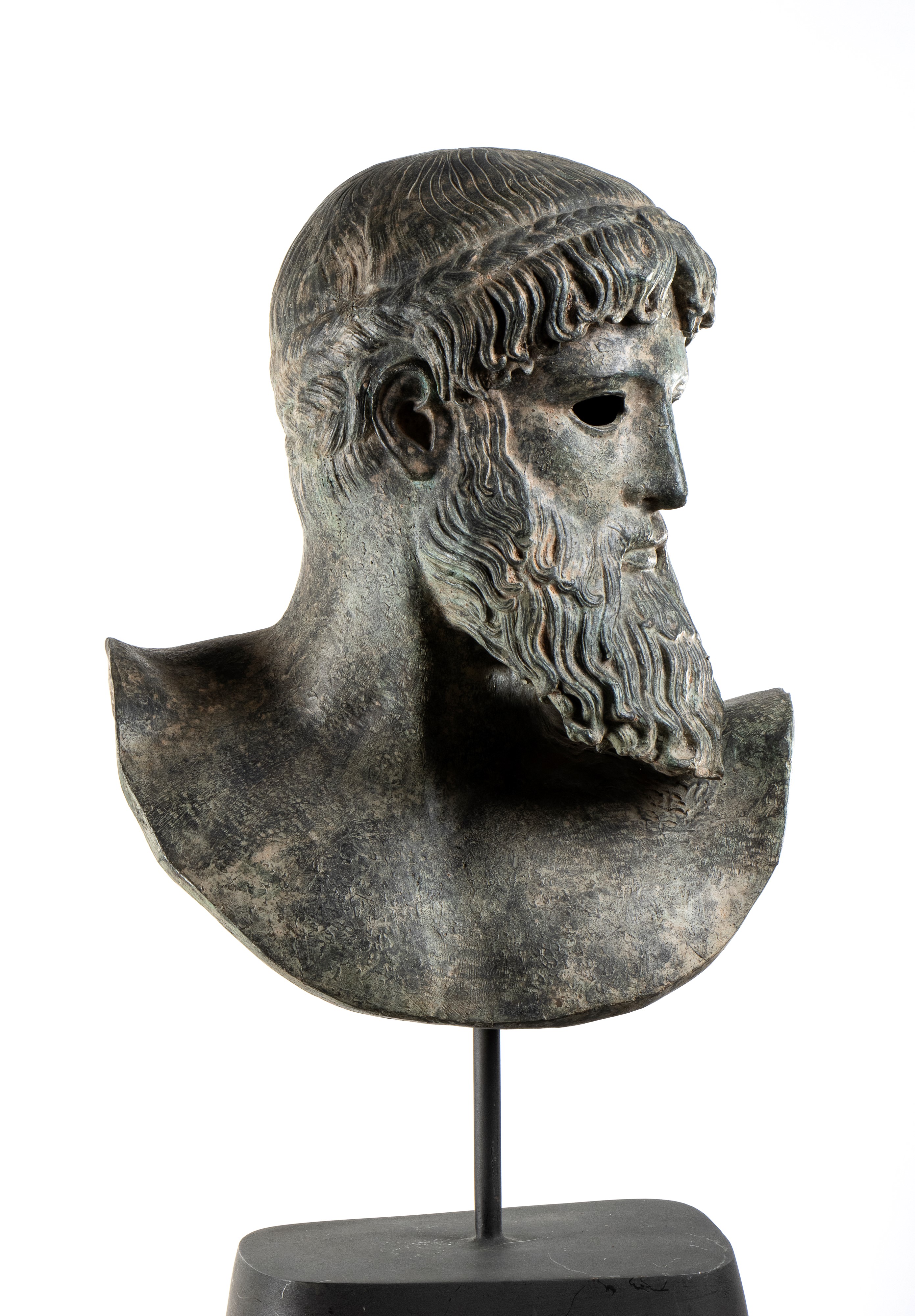 Testa di atleta in bronzo