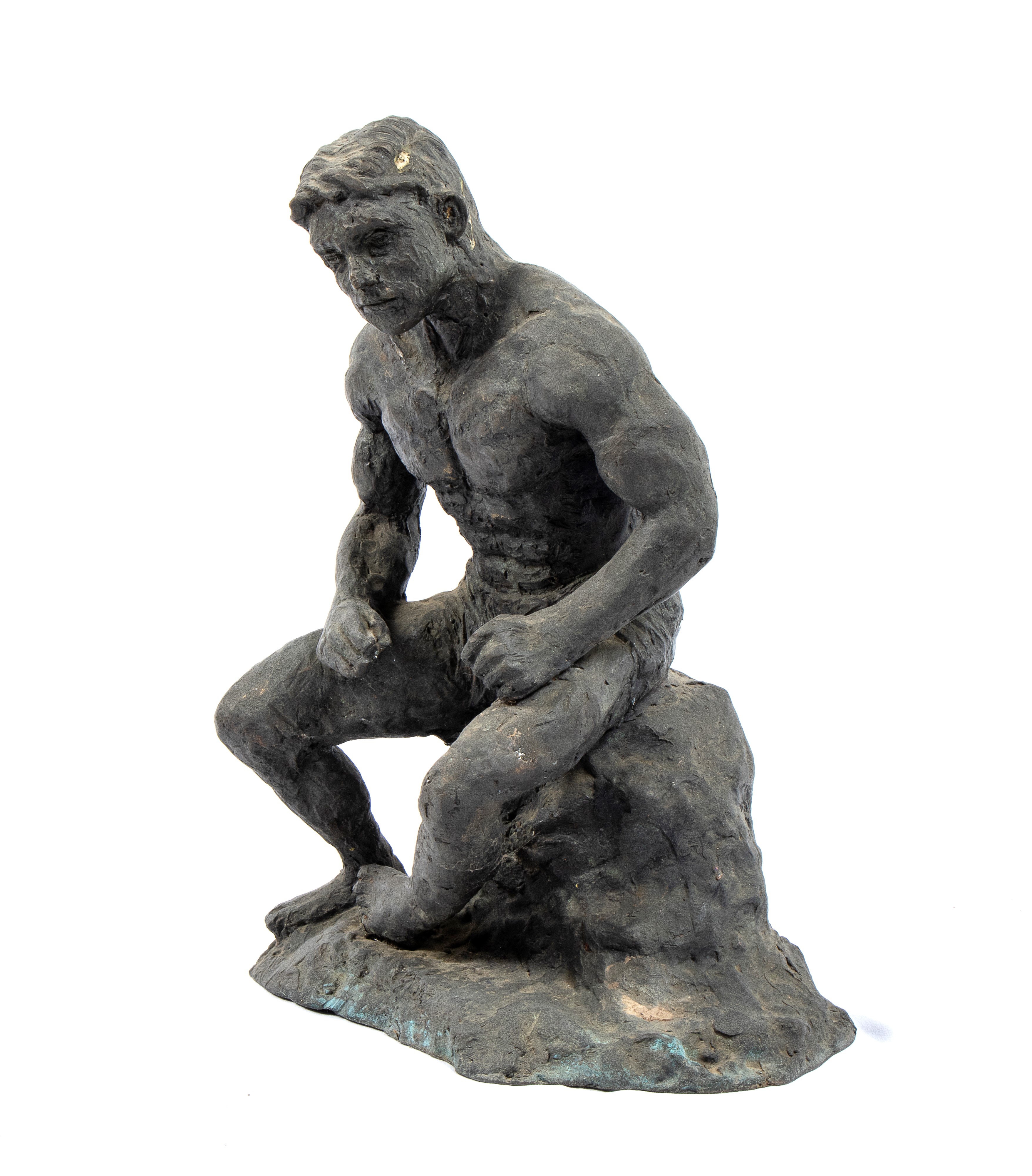 Scultura in Bronzo Raffigurante il Riposo del Pugile