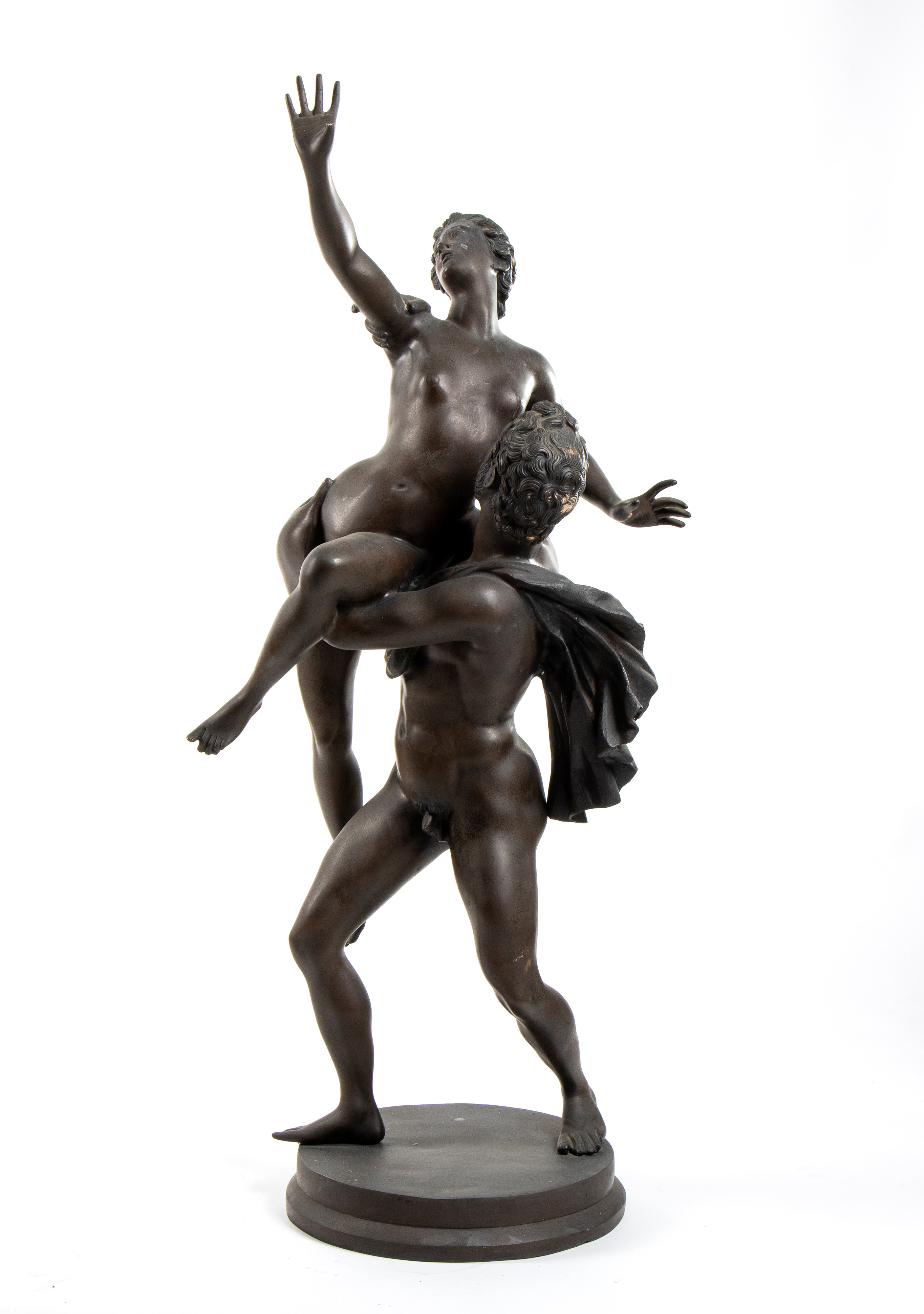 Scultura in bronzo, copia del ratto delle Sabine dal Giambologna