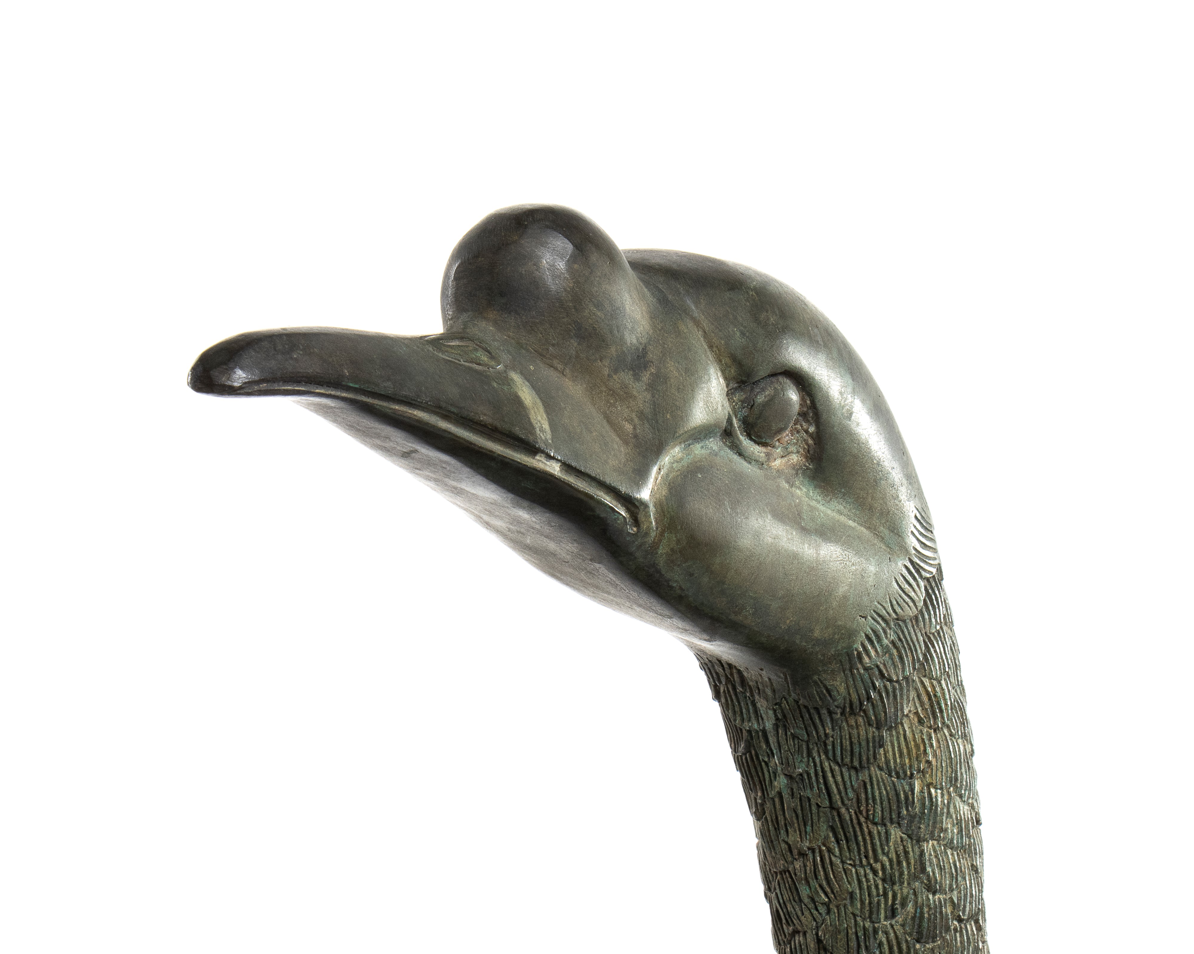 Coppia di cigni in bronzo