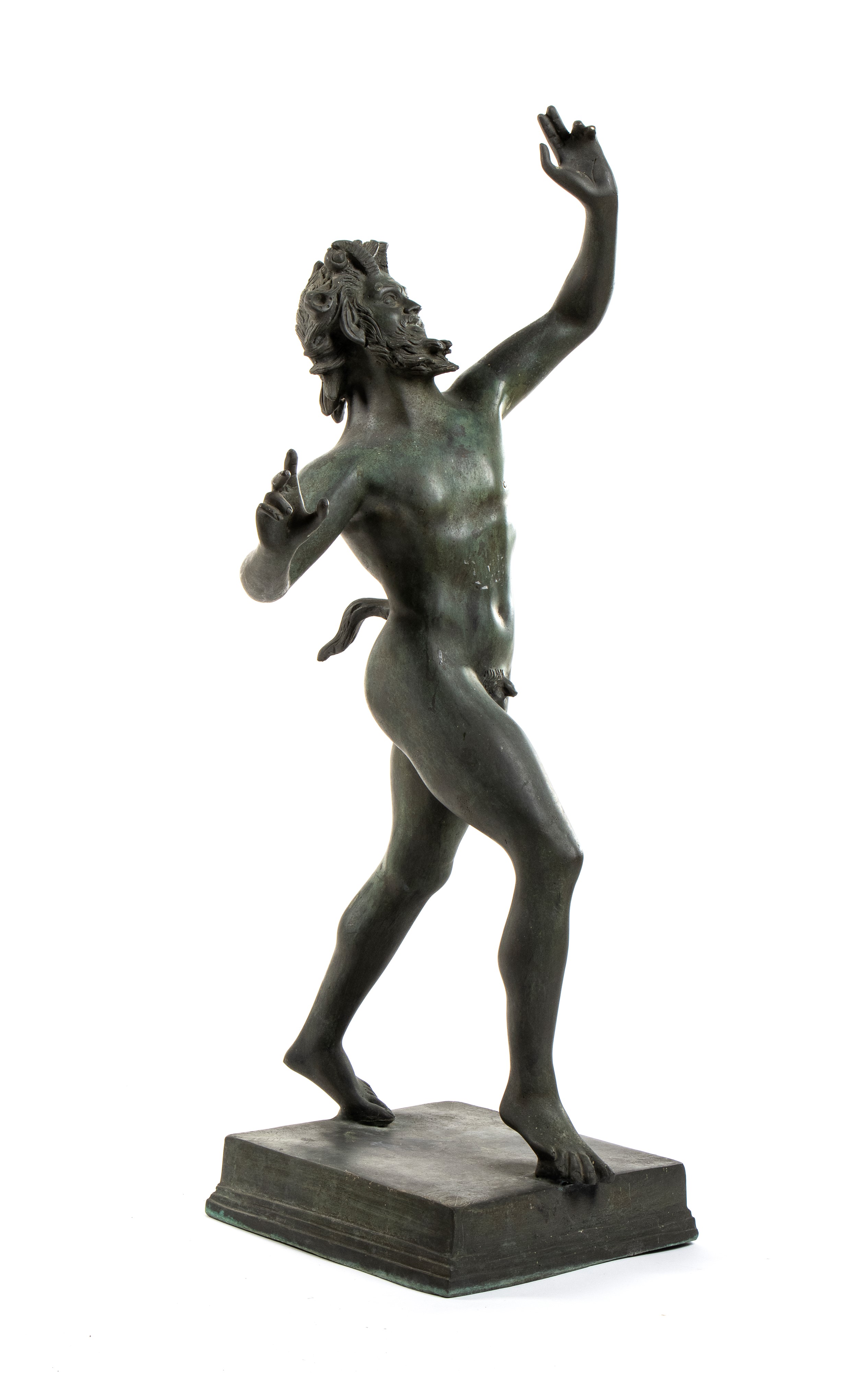 Scultura raffigurante Fauno di Pompei con fusione in bronzo dall'antico, Fonderia Napoletana