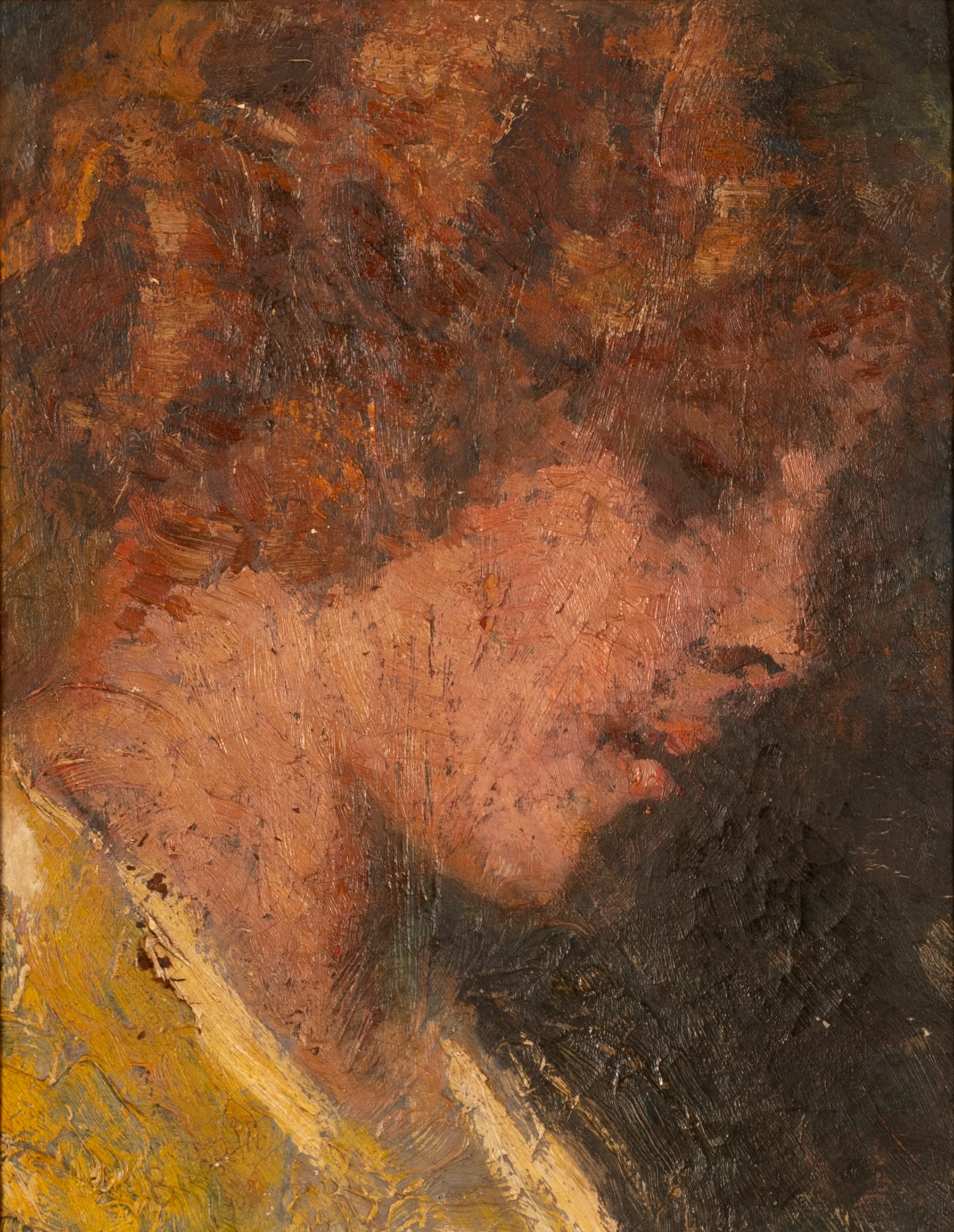 Basilio Cascella - Profilo di Donna in Cornice a Palmette