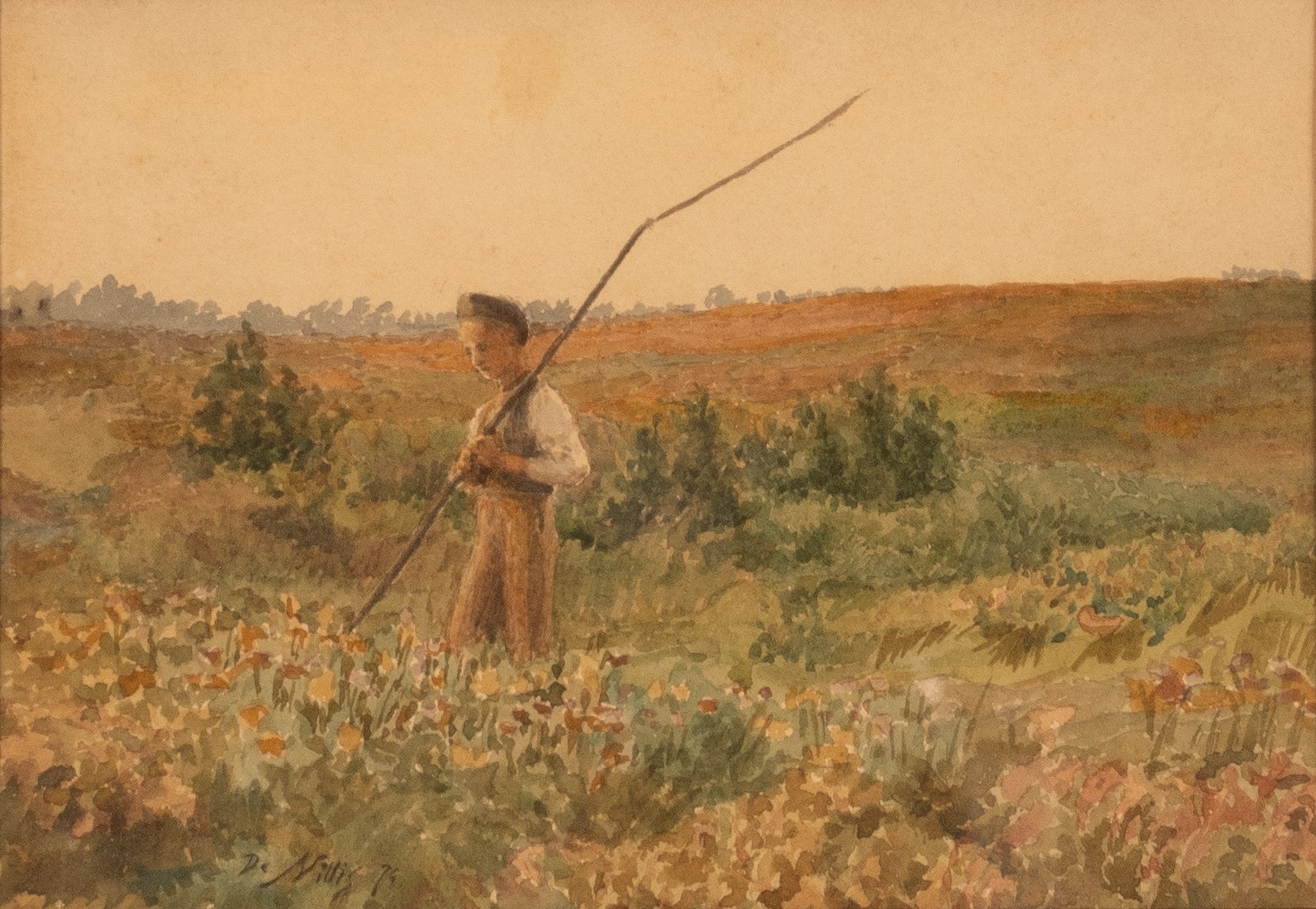 Giuseppe De Nittis - Contadino nei Campi