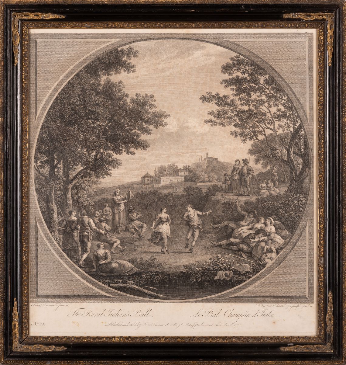 Francesco Bartolozzi - Coppia di Incisioni - The Rural Italian's Wedding e The Rural Italian's Ba...