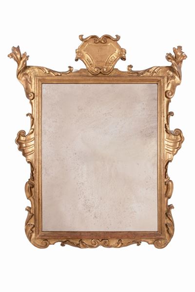 Specchiera in Legno Dorato