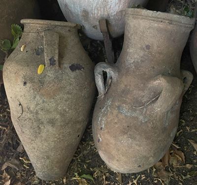 Lotto di Anfora Olearia e Giara in Terracotta