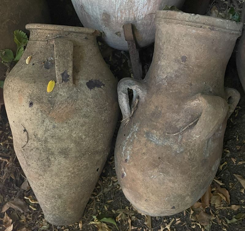 Lotto di Anfora Olearia e Giara in Terracotta