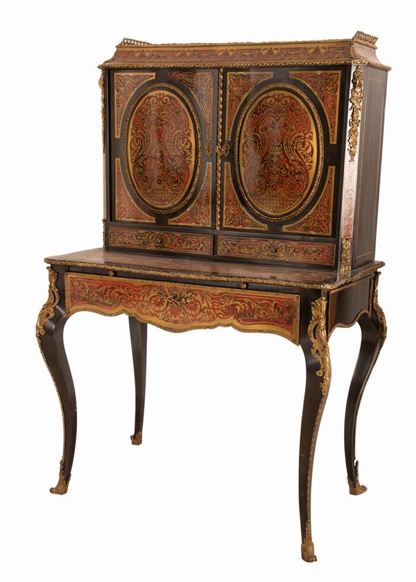 Scrittoio con alzata Boulle