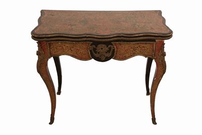 Tavolino da Gioco a Libretto Boulle