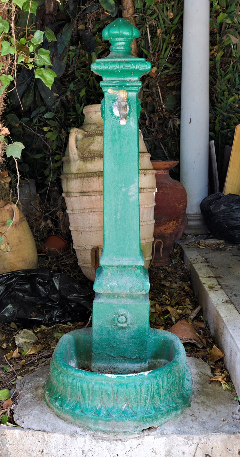 Fontanella da Giardino in Ghisa Verde