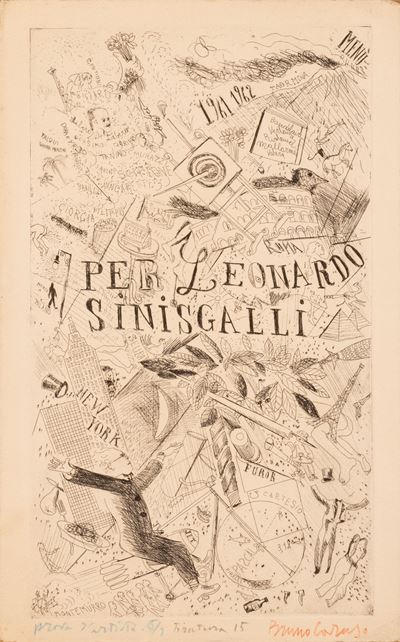 Copertina per il Menù 1961-1962 per Leonardo Sinisgalli