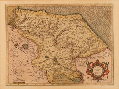 Marchia Anconitana Cum Spoletano Ducatu. Carta Geografica della Marca di Ancona e del Ducato di S...