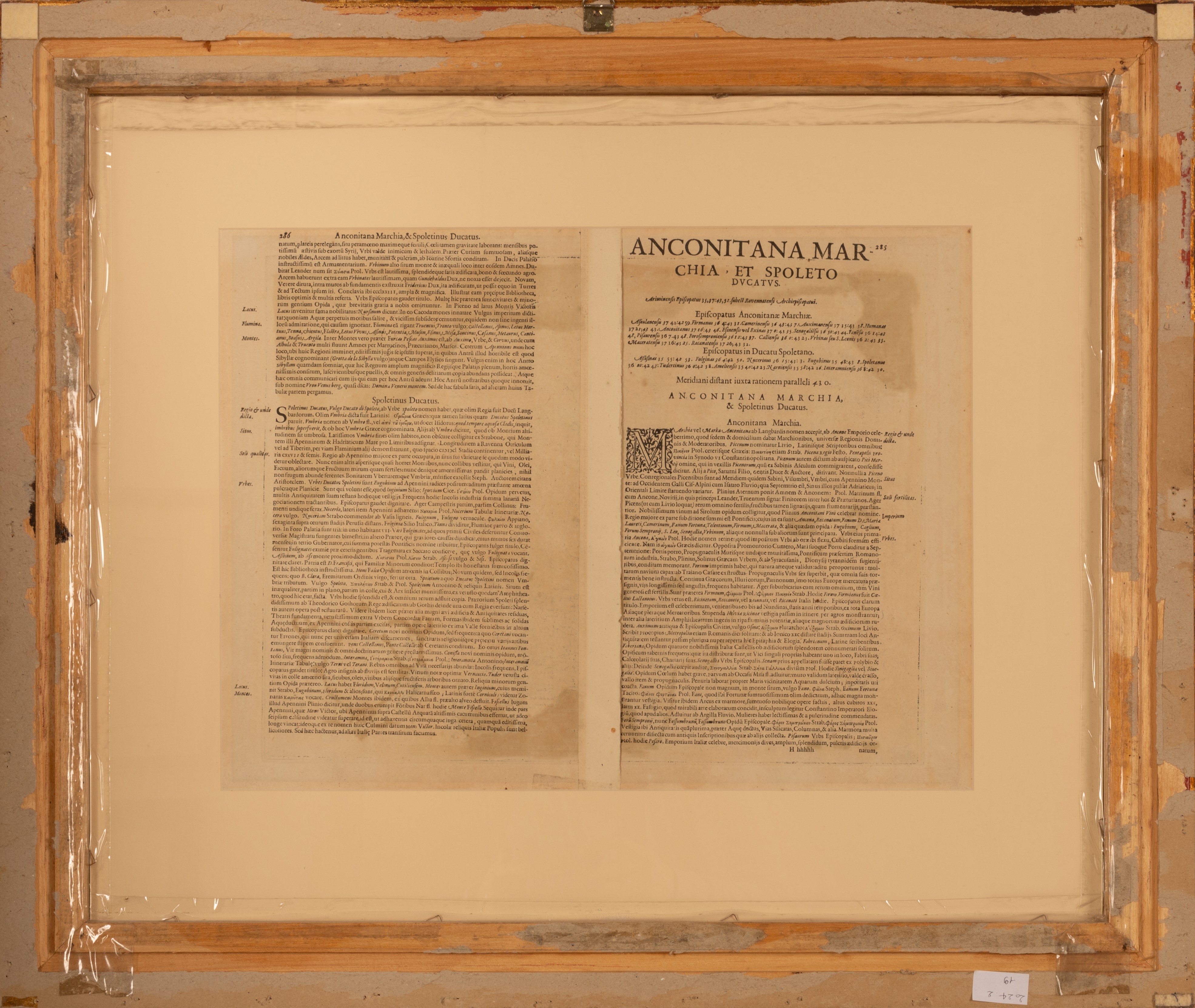 Gerardo Mercatore Gerhard Kremer - Marchia Anconitana Cum Spoletano Ducatu. Carta Geografica dell...