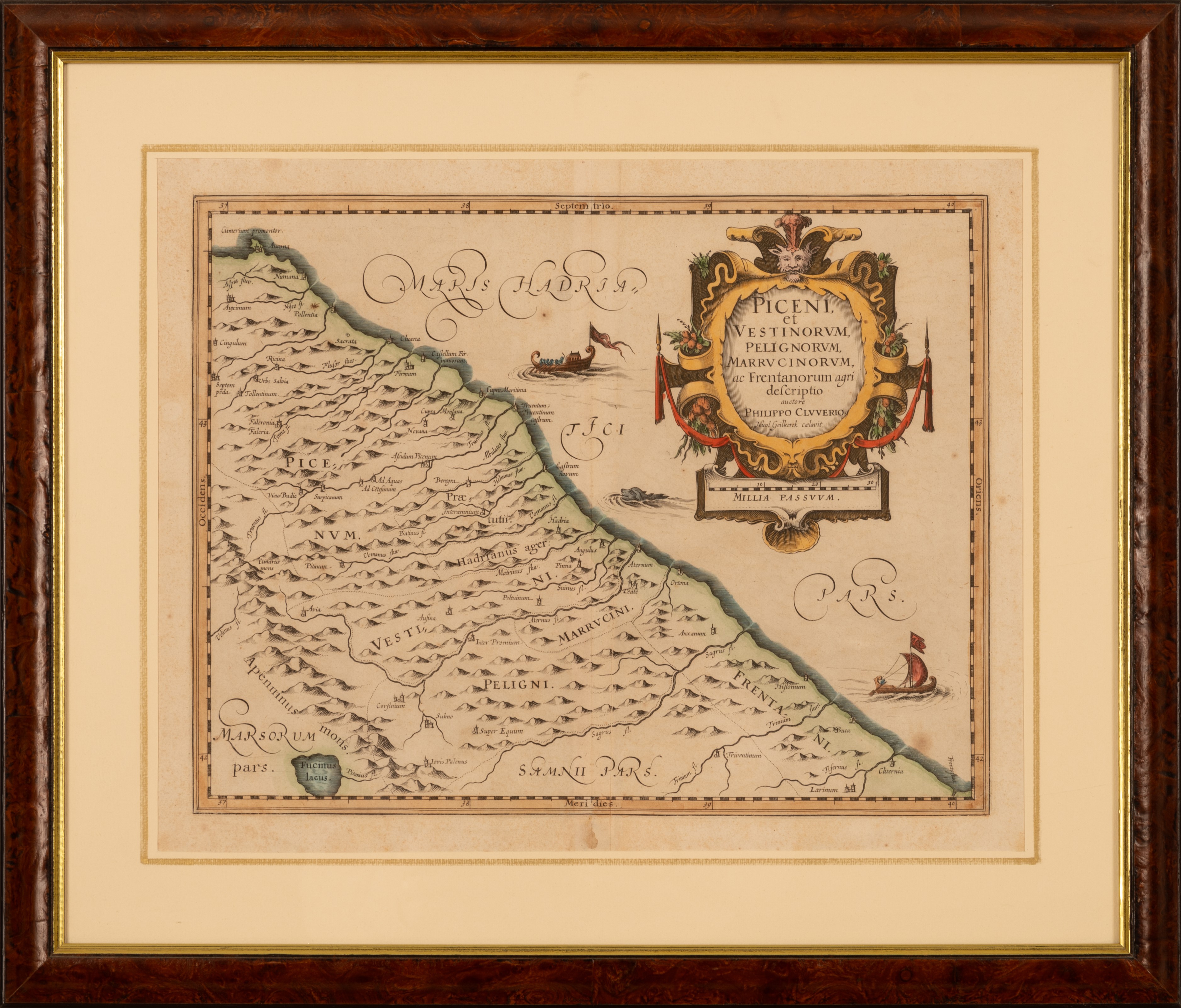 Philipp CLüver (o Klüver), Italianizzato in Filippo Cluverio - Piceni Et Vestinorum, Pelignorum, ...