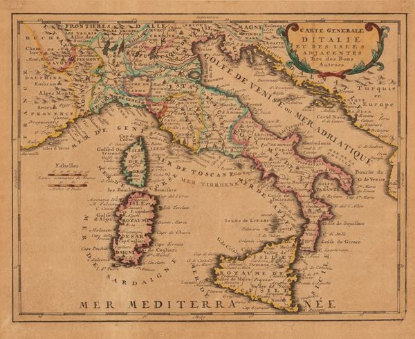 Carte generale d'Italie et des Isles adjacentes tiré des bons auteurs