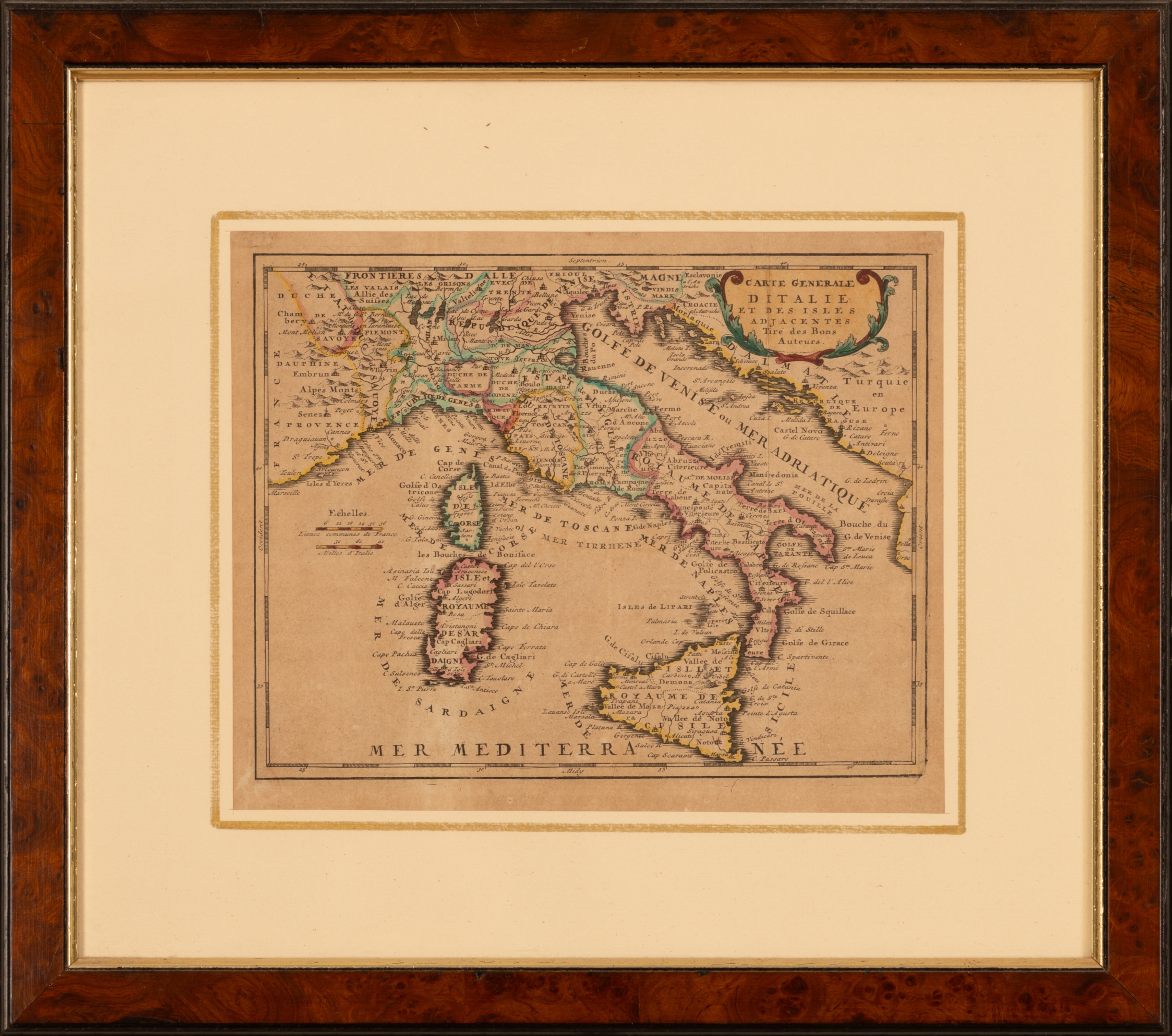 Carte generale d'Italie et des Isles adjacentes tiré des bons auteurs