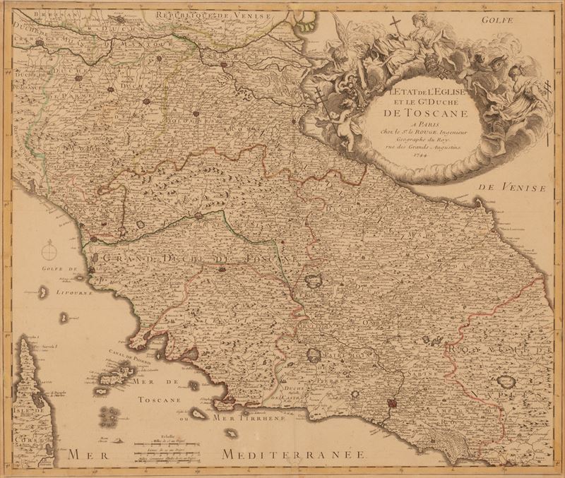 Le Rouge Georges-louis - Lo Stato della Chiesa ed il Granducato di Toscana