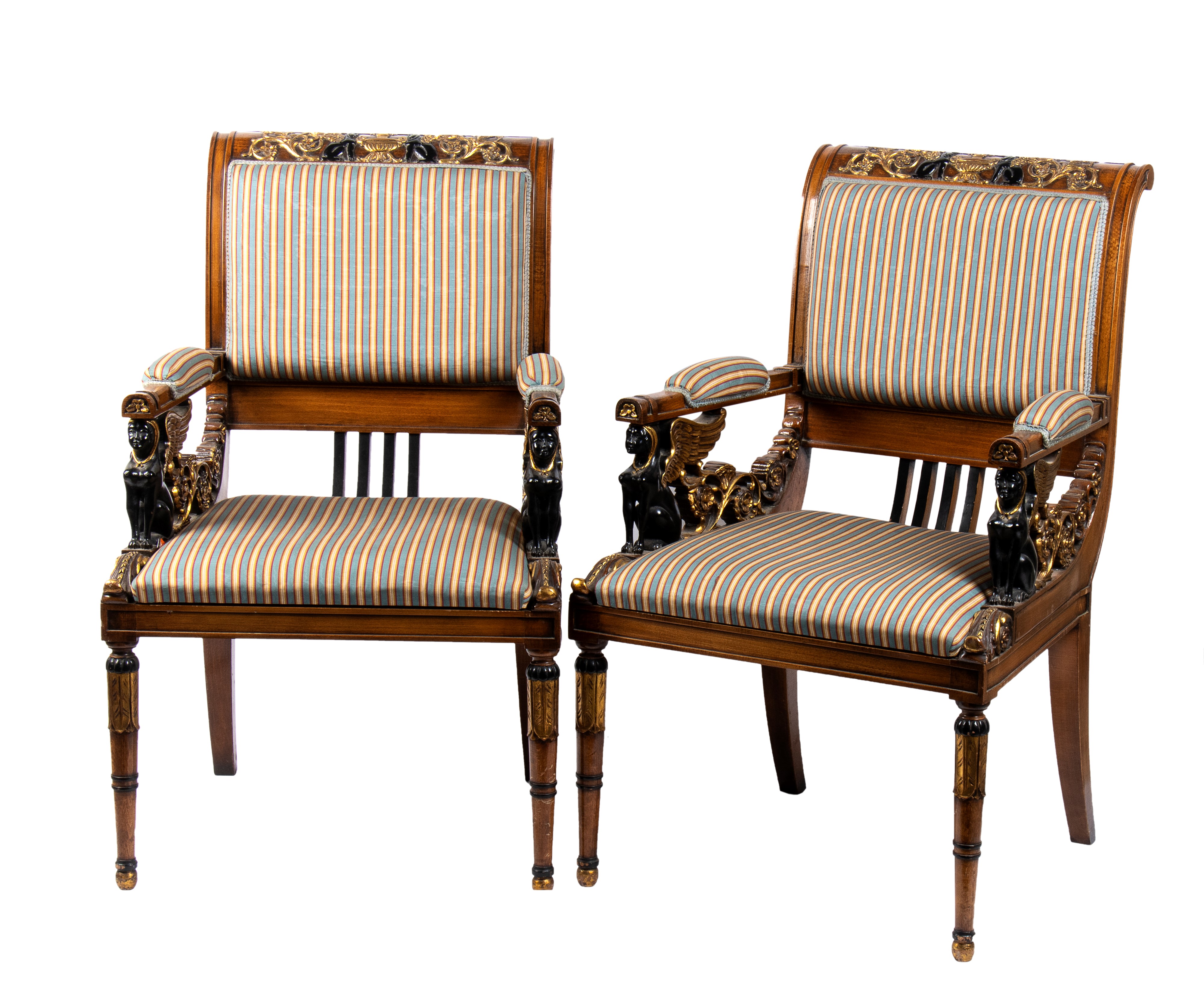 Coppia di sedie in stile Impero