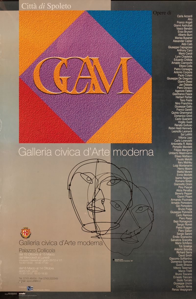 Manifesto Realizzato dalla Galleria Civica D'arte Moderna Palazzo Collicola di Spoleto