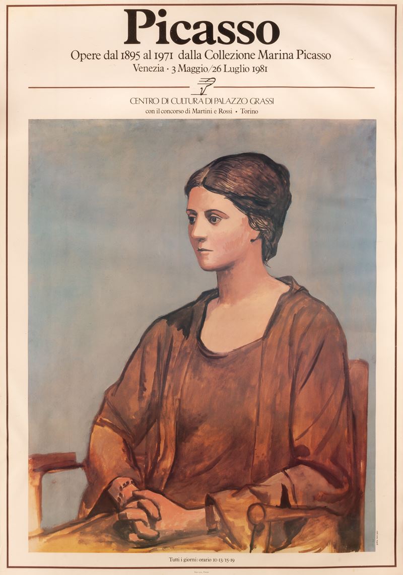 Manifesto per la mostra "Picasso. Opere dal 1895 al 1971 della Collezione Marina Picasso. Venezia...